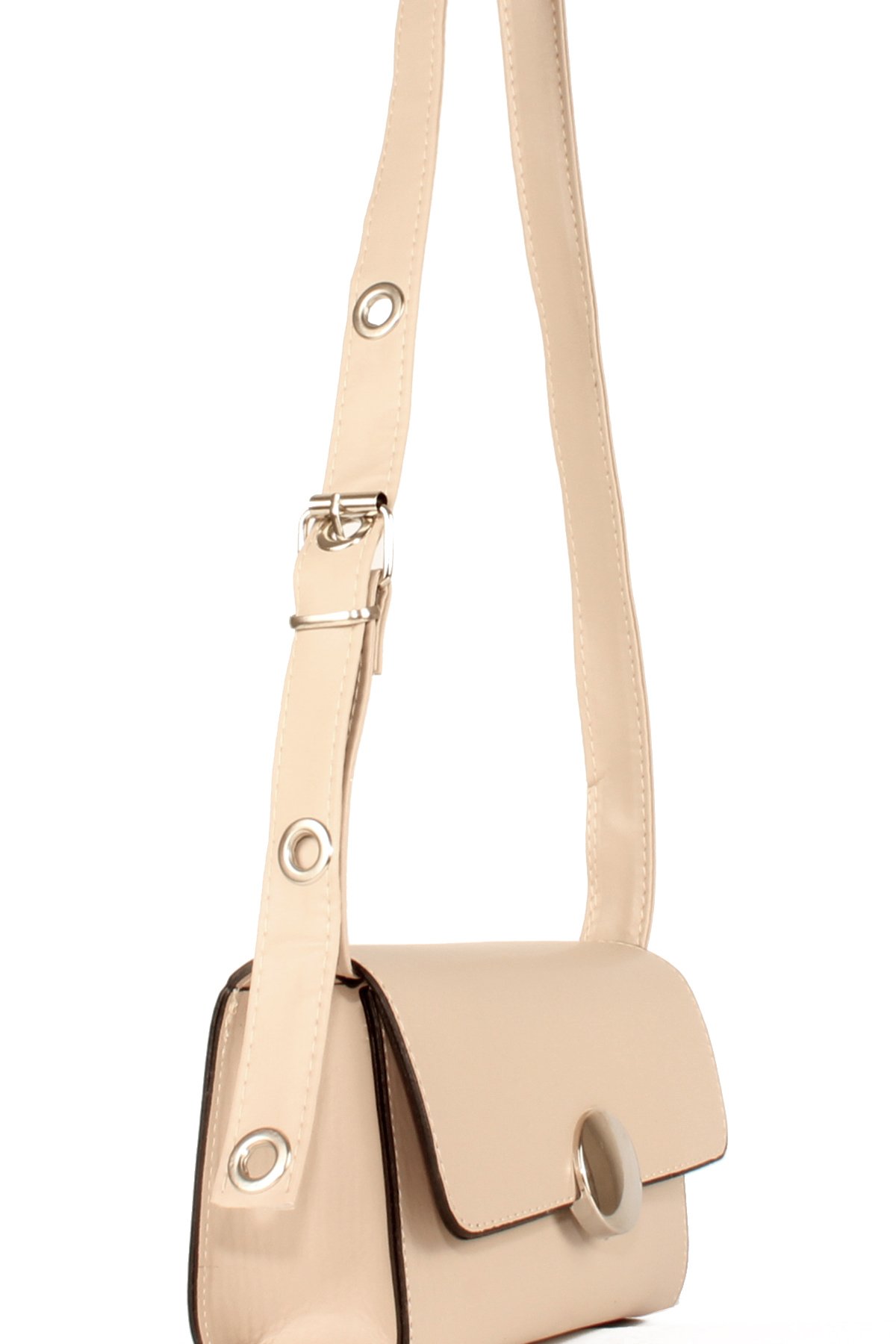 LWE20656-SyhTalhaLuwwe Bag'sKadın Ayarlı Kemer Detaylı Omuz Askılı Tokalı Kapak Omuz Çantası (20656)