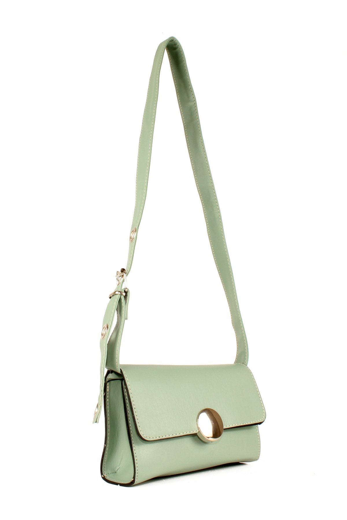 LWE20656-SyhTalhaLuwwe Bag'sKadın Ayarlı Kemer Detaylı Omuz Askılı Tokalı Kapak Omuz Çantası (20656)