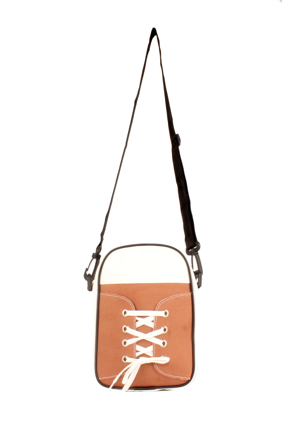 LWE20628-SyhTalhaLuwwe Bag'sKadın Bağcık Detaylı Converse Tarz Ayakkabı Model Çapraz ve Omuz Çanta (20628)