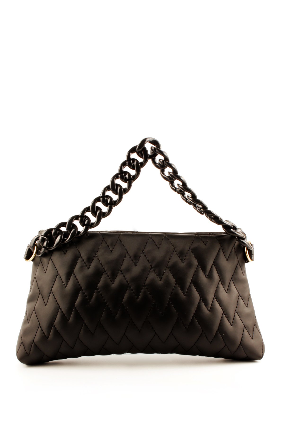 LWE20762-SyhVarLuwwe Bag'sKadın Baget Tarz Zincir El Askı Detaylı Nakışlı Saten El ve Omuz Çantası (20762)