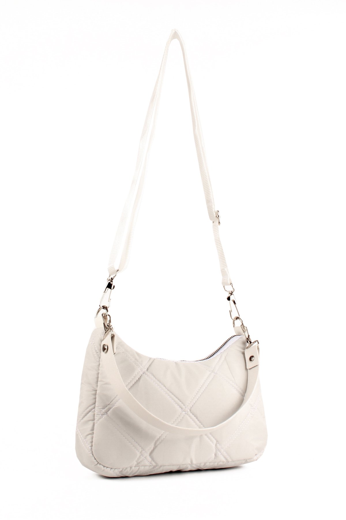 LWE10591-STalhaLuwwe Bag'sKadın Çift Askılı Saten Dokulu Baguette&Omuz Çantası (10591)