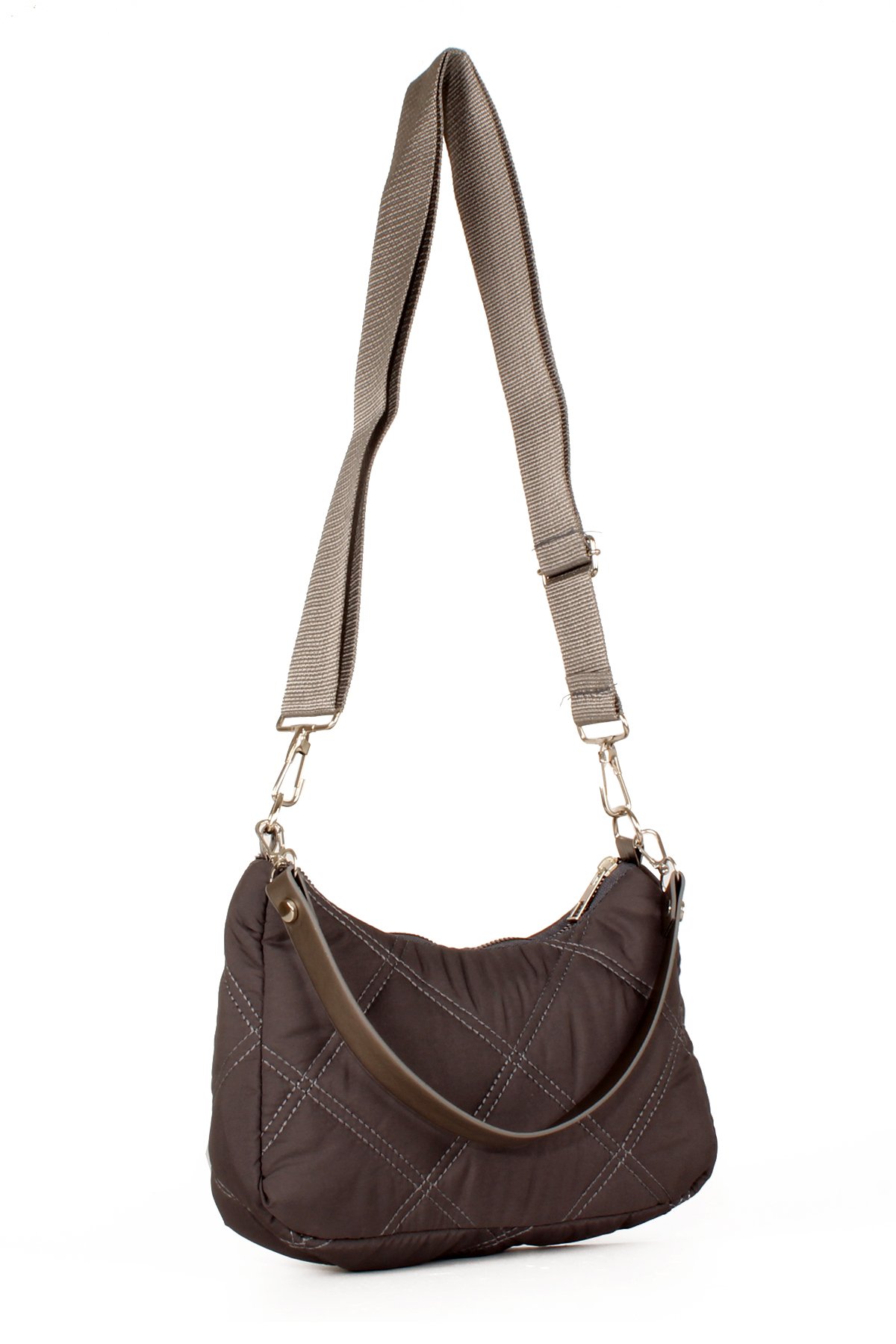 LWE10591-STalhaLuwwe Bag'sKadın Çift Askılı Saten Dokulu Baguette&Omuz Çantası (10591)