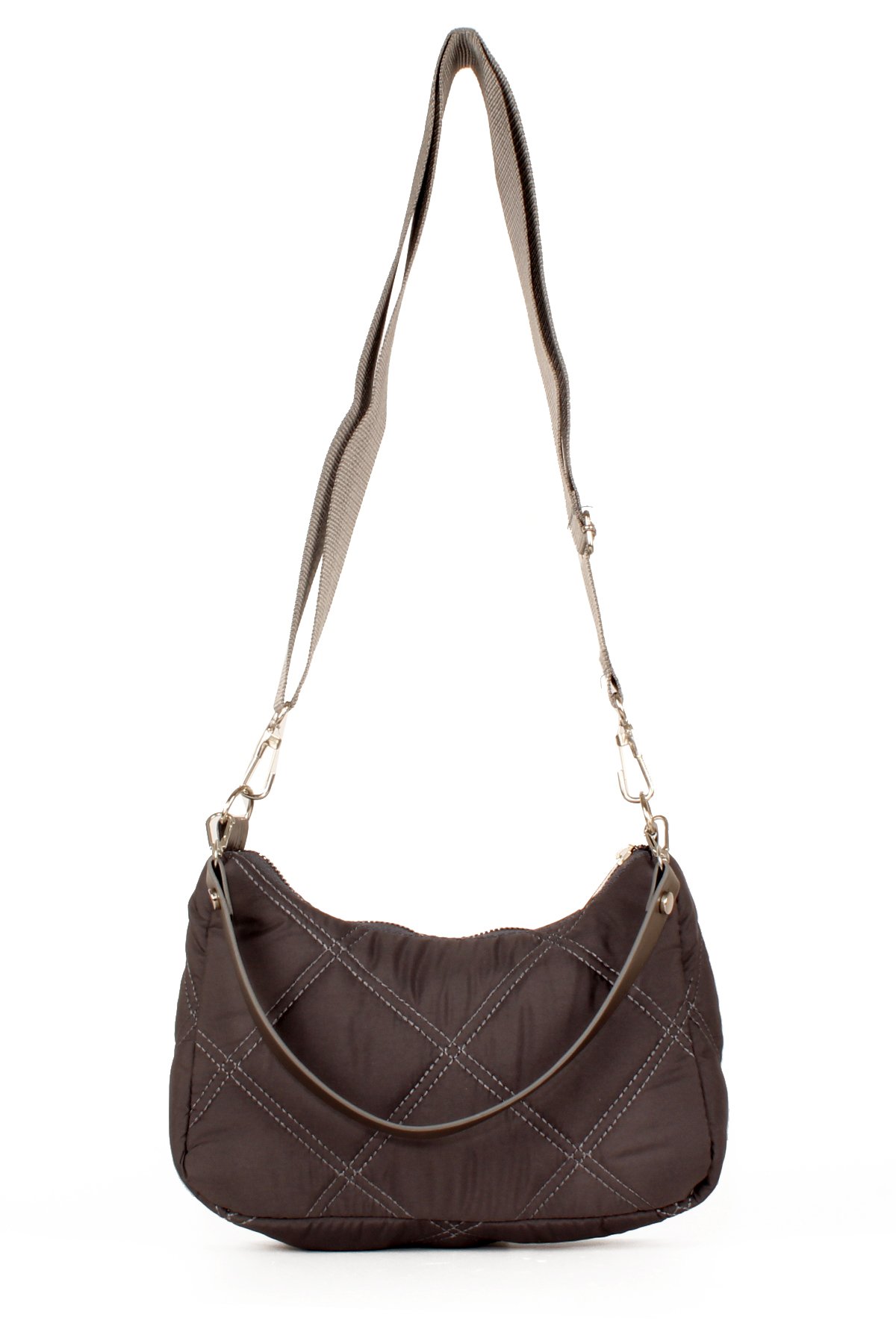 LWE10591-STalhaLuwwe Bag'sKadın Çift Askılı Saten Dokulu Baguette&Omuz Çantası (10591)