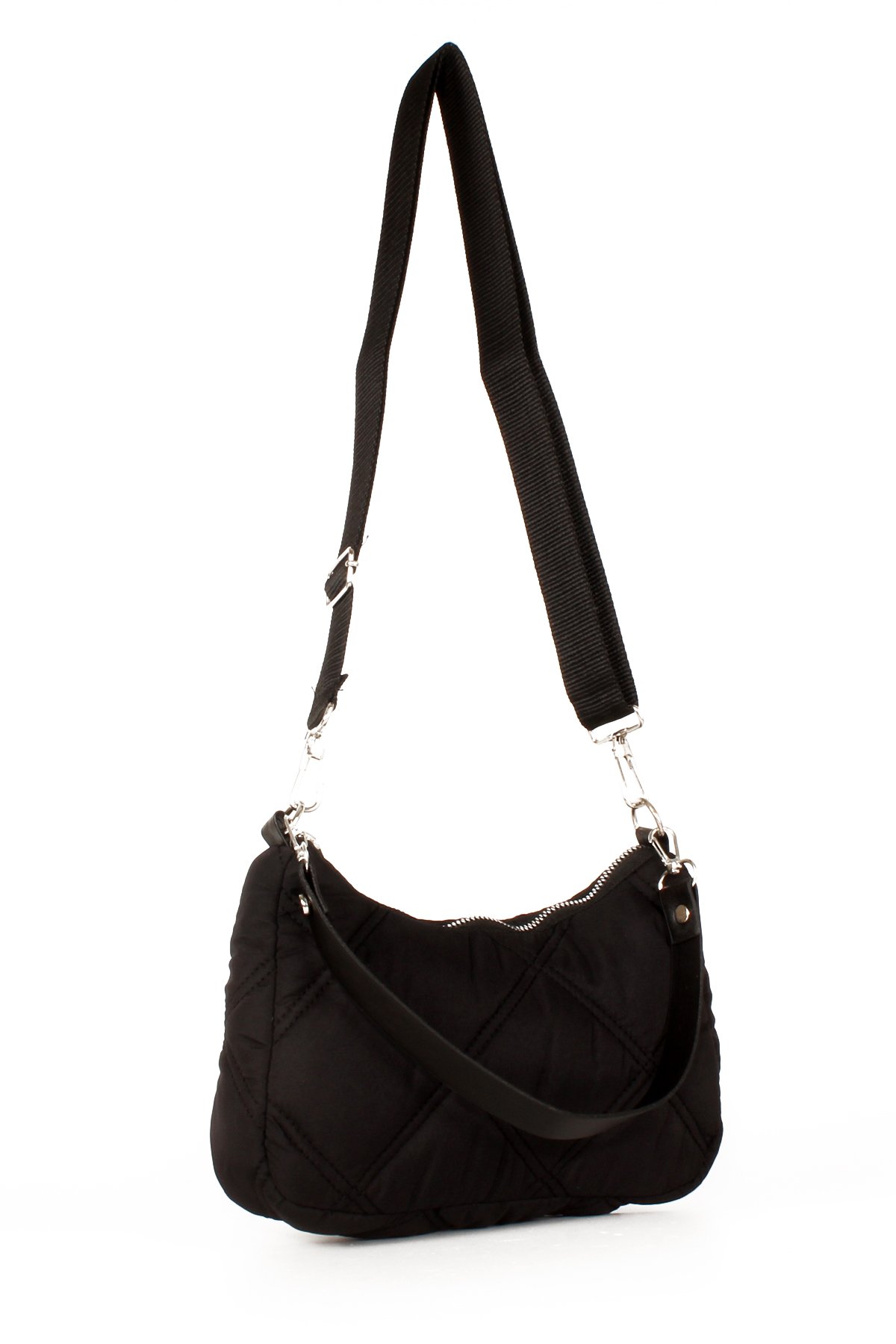 LWE10591-STalhaLuwwe Bag'sKadın Çift Askılı Saten Dokulu Baguette&Omuz Çantası (10591)