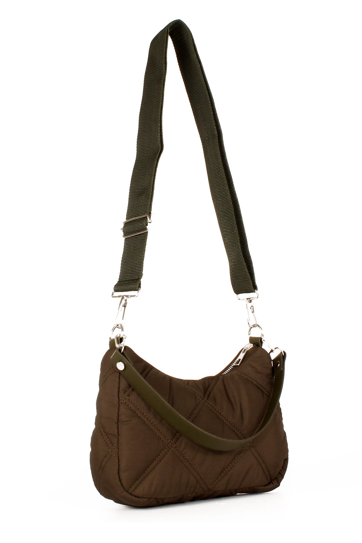 LWE10591-STalhaLuwwe Bag'sKadın Çift Askılı Saten Dokulu Baguette&Omuz Çantası (10591)