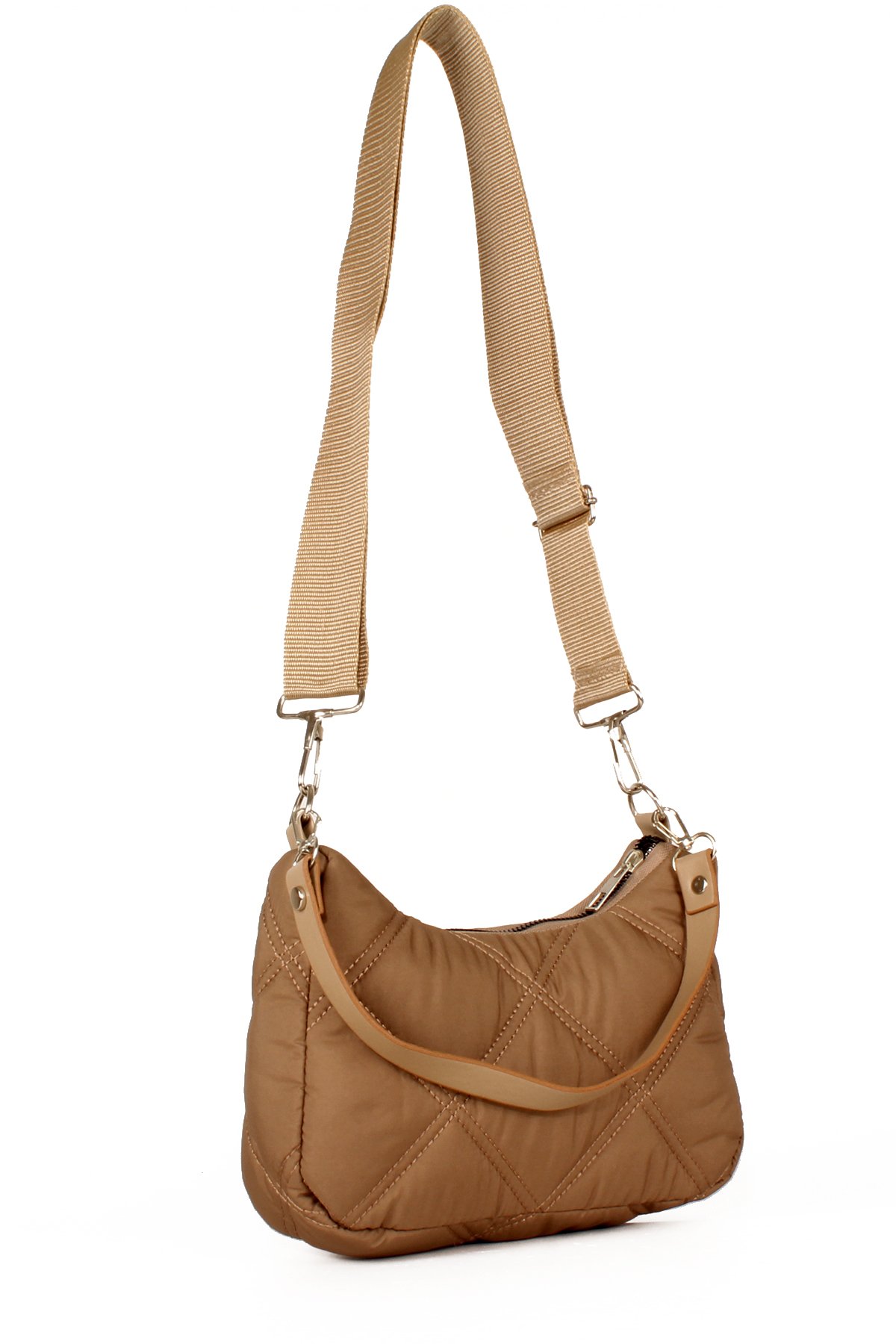 LWE10591-STalhaLuwwe Bag'sKadın Çift Askılı Saten Dokulu Baguette&Omuz Çantası (10591)