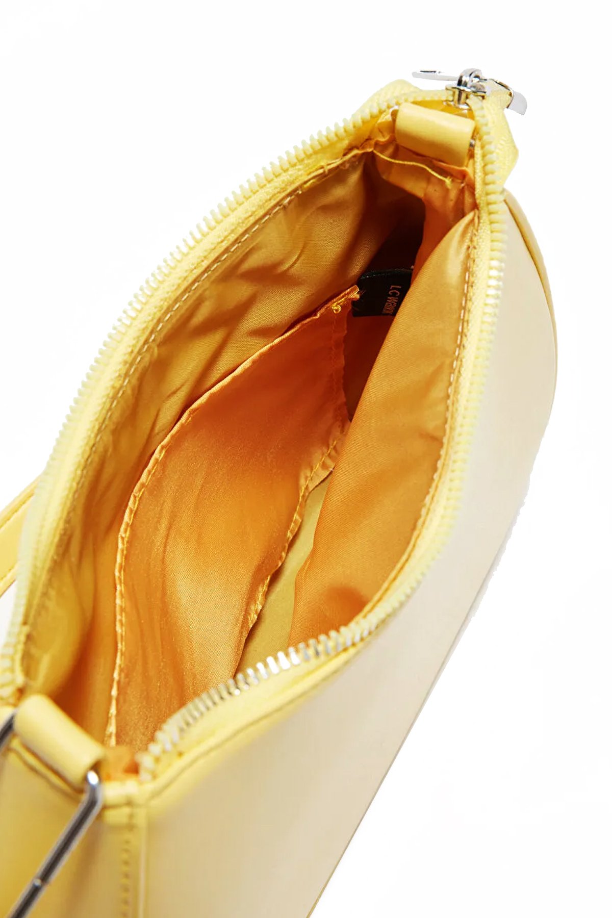 LWE10702-SarıTalhaLuwwe Bag'sKadın Çift Askılı Silver Aksesuarlı Baget Çanta & Omuz Çantası (10702)