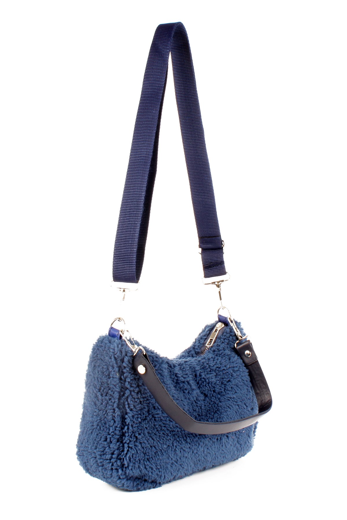 LWE10716-SyhTalhaLuwwe Bag'sKadın Çift Askılı Suni Kürklü-Peluş Baget Omuz Çantası (10716)