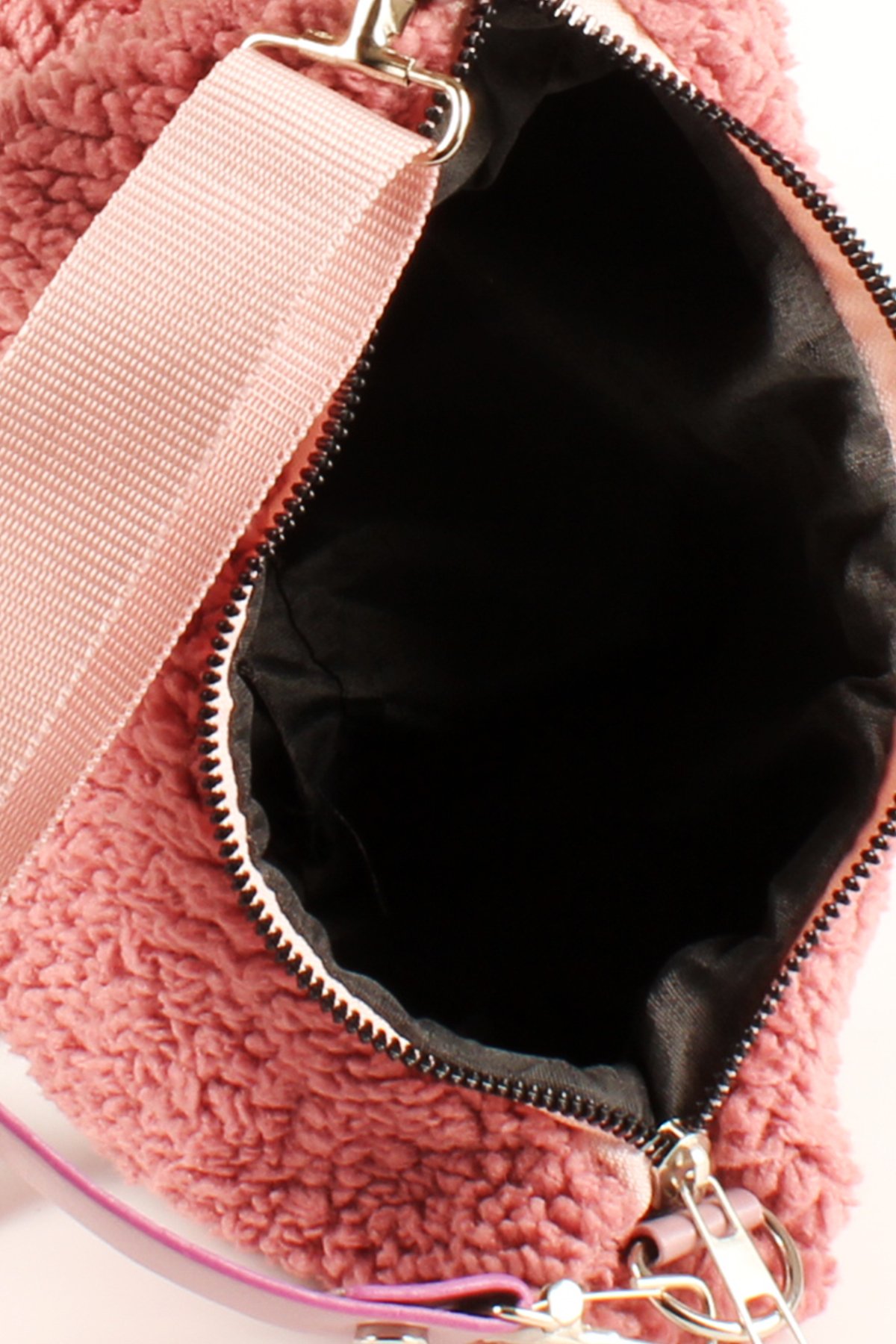 LWE10716-SyhTalhaLuwwe Bag'sKadın Çift Askılı Suni Kürklü-Peluş Baget Omuz Çantası (10716)