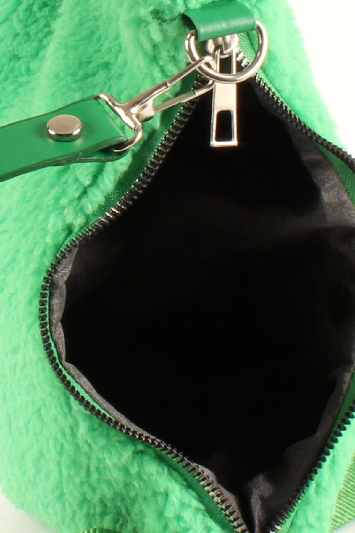 LWE10716-SyhTalhaLuwwe Bag'sKadın Çift Askılı Suni Kürklü-Peluş Baget Omuz Çantası (10716)