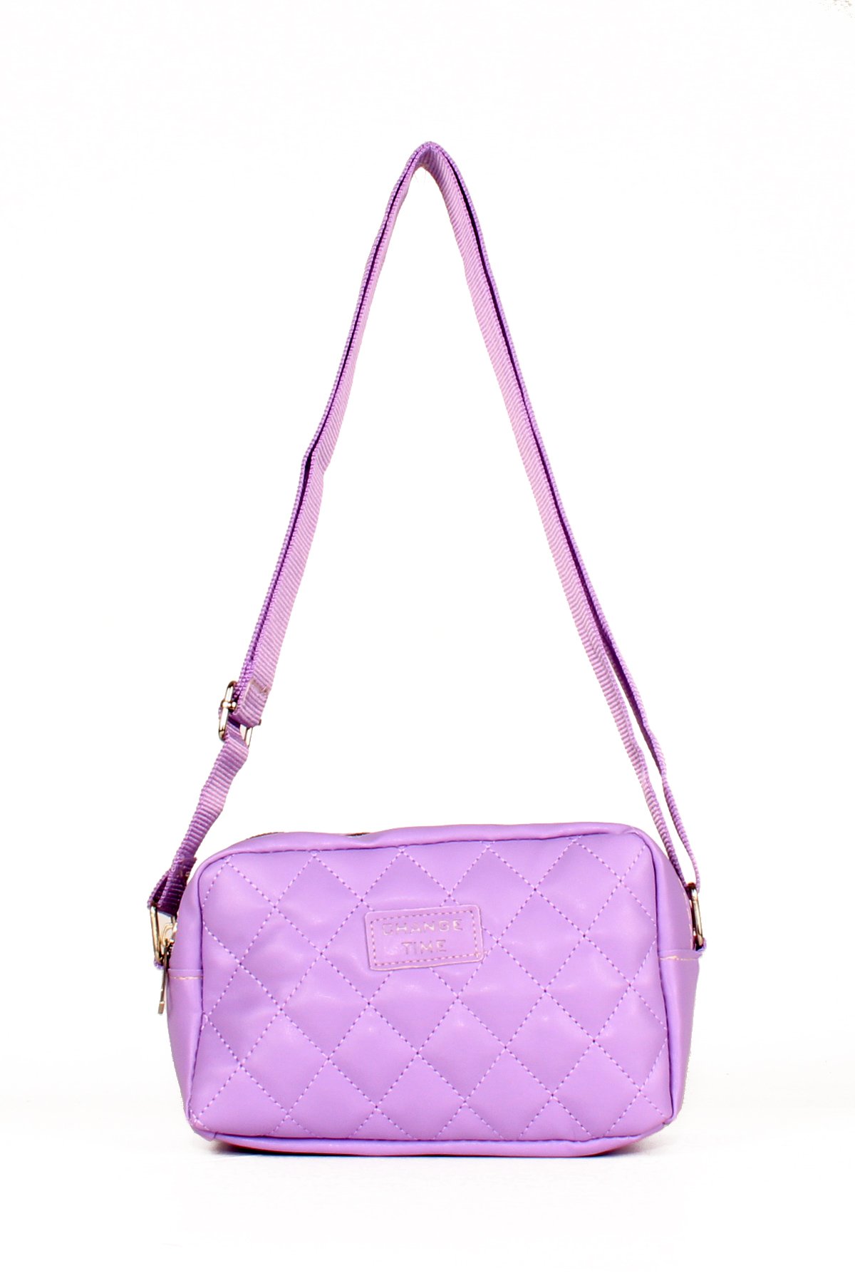 LWE20623-SyhTalhaLuwwe Bag'sKadın Çift Bölmeli Kapitoneli Kolon Askılı Omuz ve Çapraz Çanta (20623)