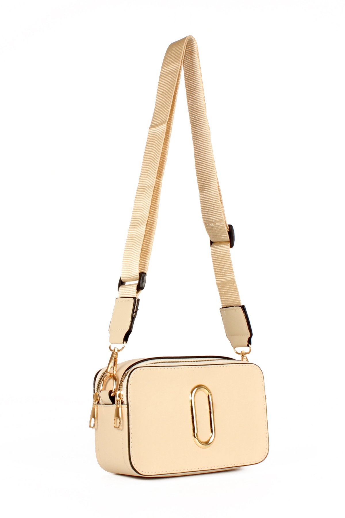 LWE10583-BTalhaLuwwe Bag'sKadın Çift Bölmeli Kolon Askılı Kasalı Omuz Çantası (10583)