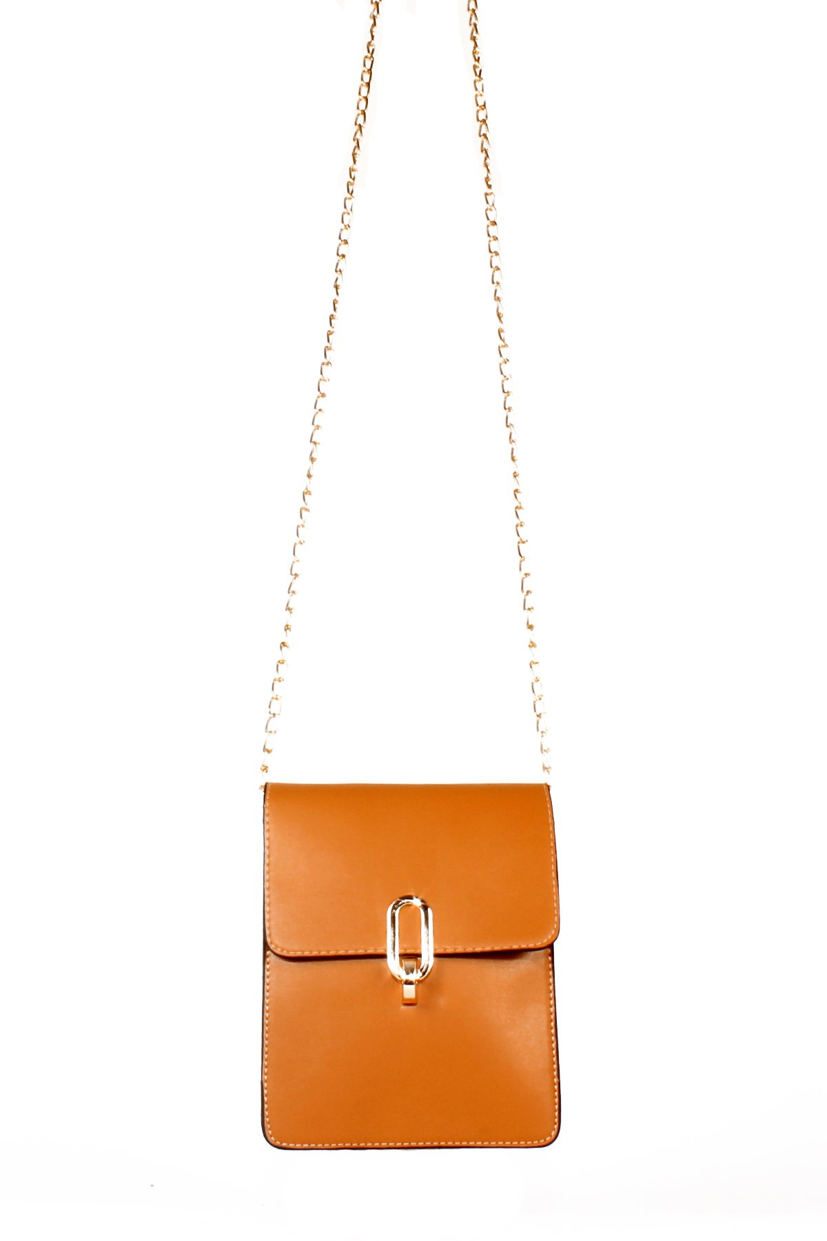 LWE20572-STalhaLuwwe Bag'sKadın Çift Bölmeli Toka Kilit Zincir Askılı Omuz Çantası (20572)