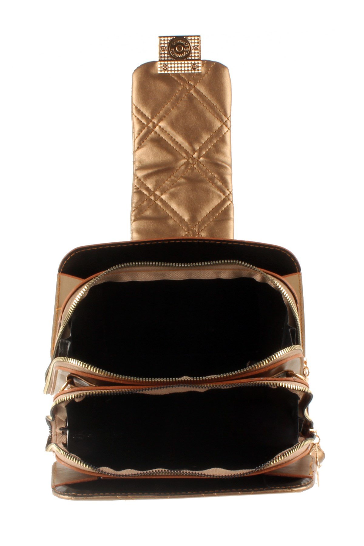 LWE10429-SLuwweLuwwe Bag'sKadın Çift Fermuarlı Kapitone Omuz Çantası (10429)