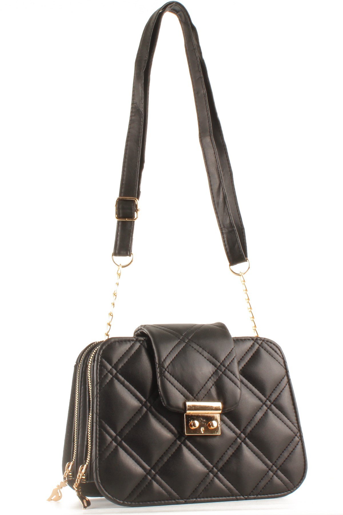 LWE10429-SLuwweLuwwe Bag'sKadın Çift Fermuarlı Kapitone Omuz Çantası (10429)