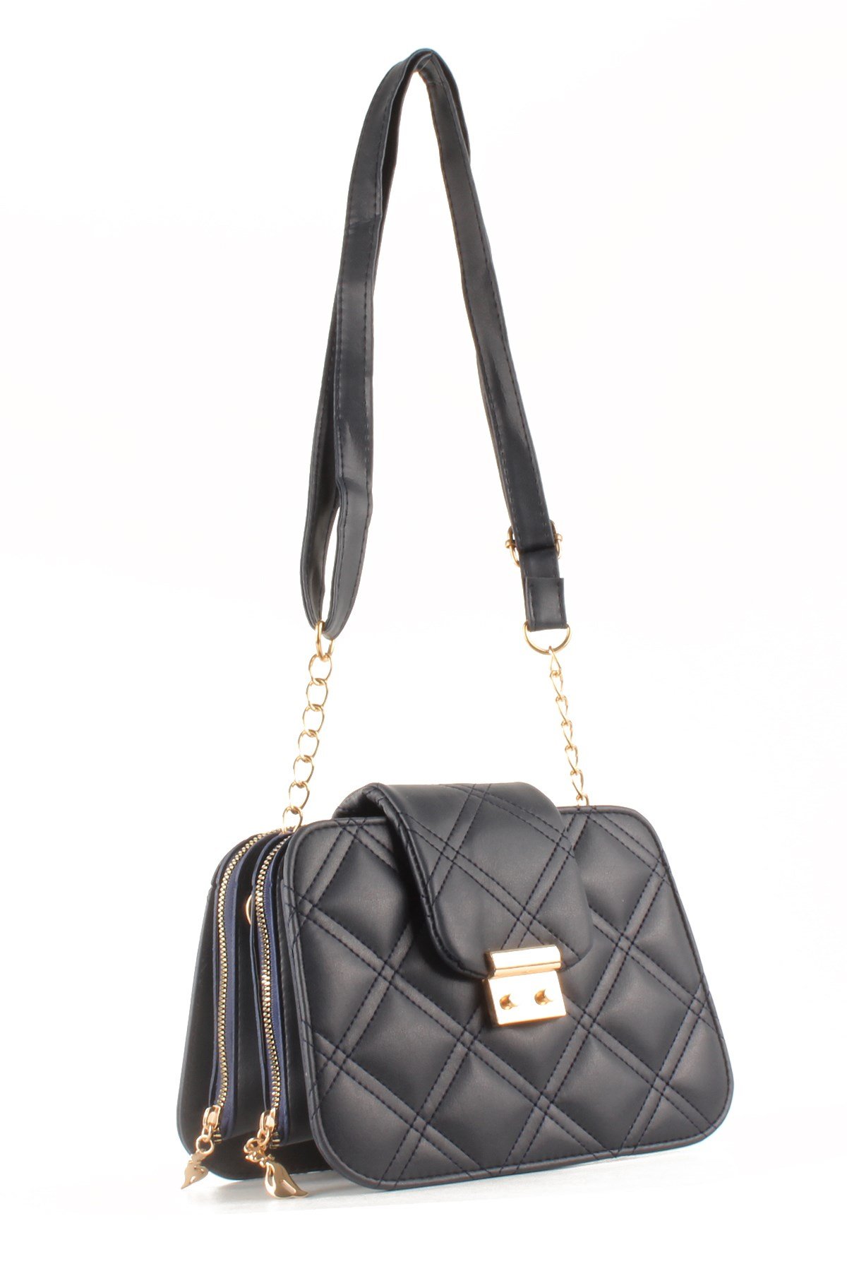 LWE10429-SLuwweLuwwe Bag'sKadın Çift Fermuarlı Kapitone Omuz Çantası (10429)