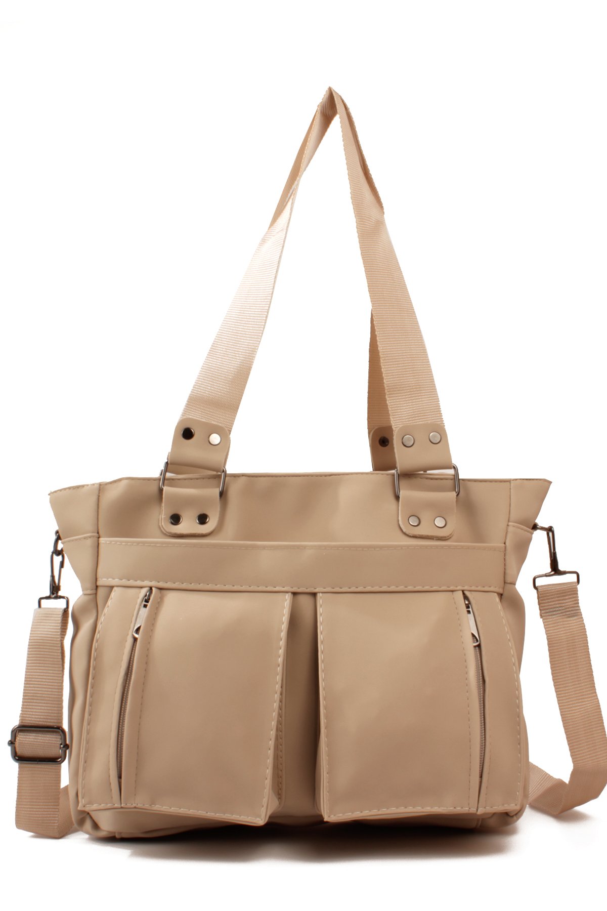 LWE1827-SyhTalhaLuwwe Bag'sKadın Çok Bölmeli Anne Tarz Saten Doku Tak&Çıkar Dokuma Kolon Omuz Askılı El ve Omuz Çantası (1827)