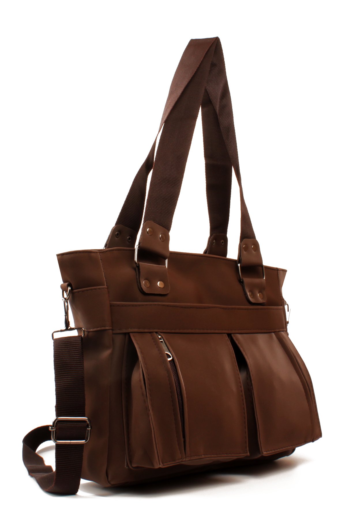 LWE1827-SyhTalhaLuwwe Bag'sKadın Çok Bölmeli Anne Tarz Saten Doku Tak&Çıkar Dokuma Kolon Omuz Askılı El ve Omuz Çantası (1827)