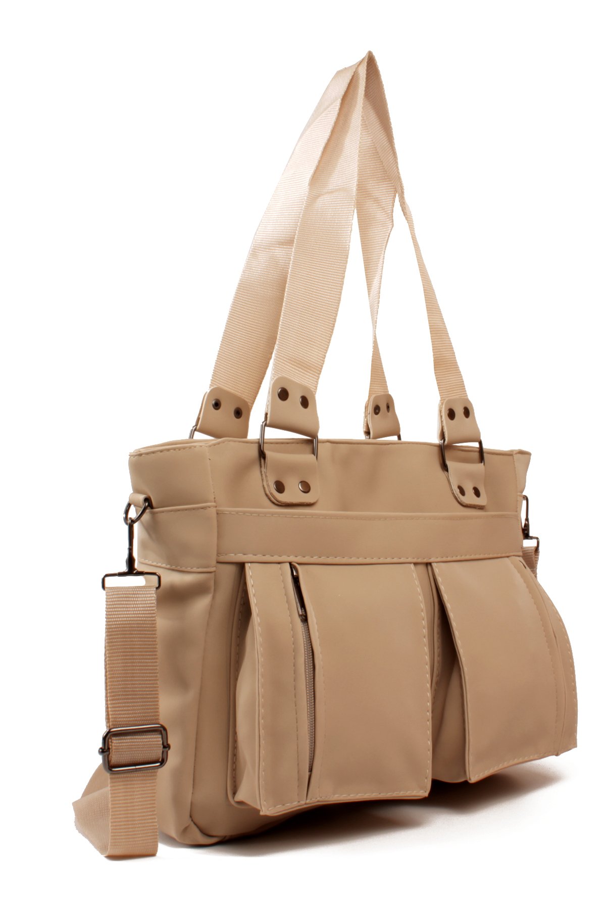 LWE1827-SyhTalhaLuwwe Bag'sKadın Çok Bölmeli Anne Tarz Saten Doku Tak&Çıkar Dokuma Kolon Omuz Askılı El ve Omuz Çantası (1827)