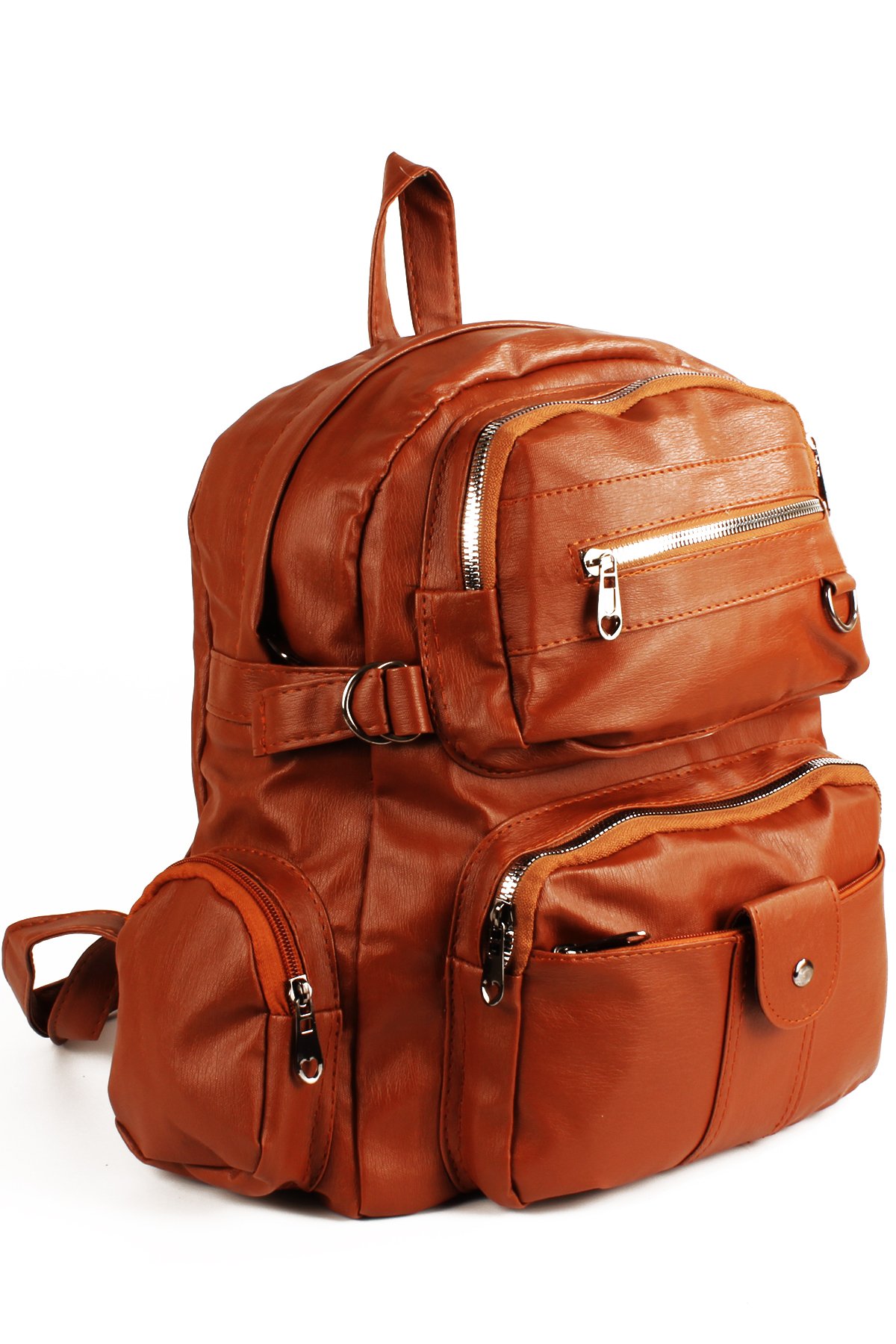 LWE1748-SyhTalhaLuwwe Bag'sKadın Çok Bölmeli Yıkama Deri Salaş Günlük & Okul Sırt Çantası  (1748)