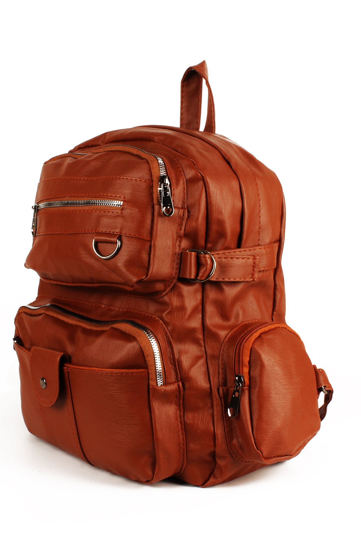 LWE1748-SyhTalhaLuwwe Bag'sKadın Çok Bölmeli Yıkama Deri Salaş Günlük & Okul Sırt Çantası  (1748)