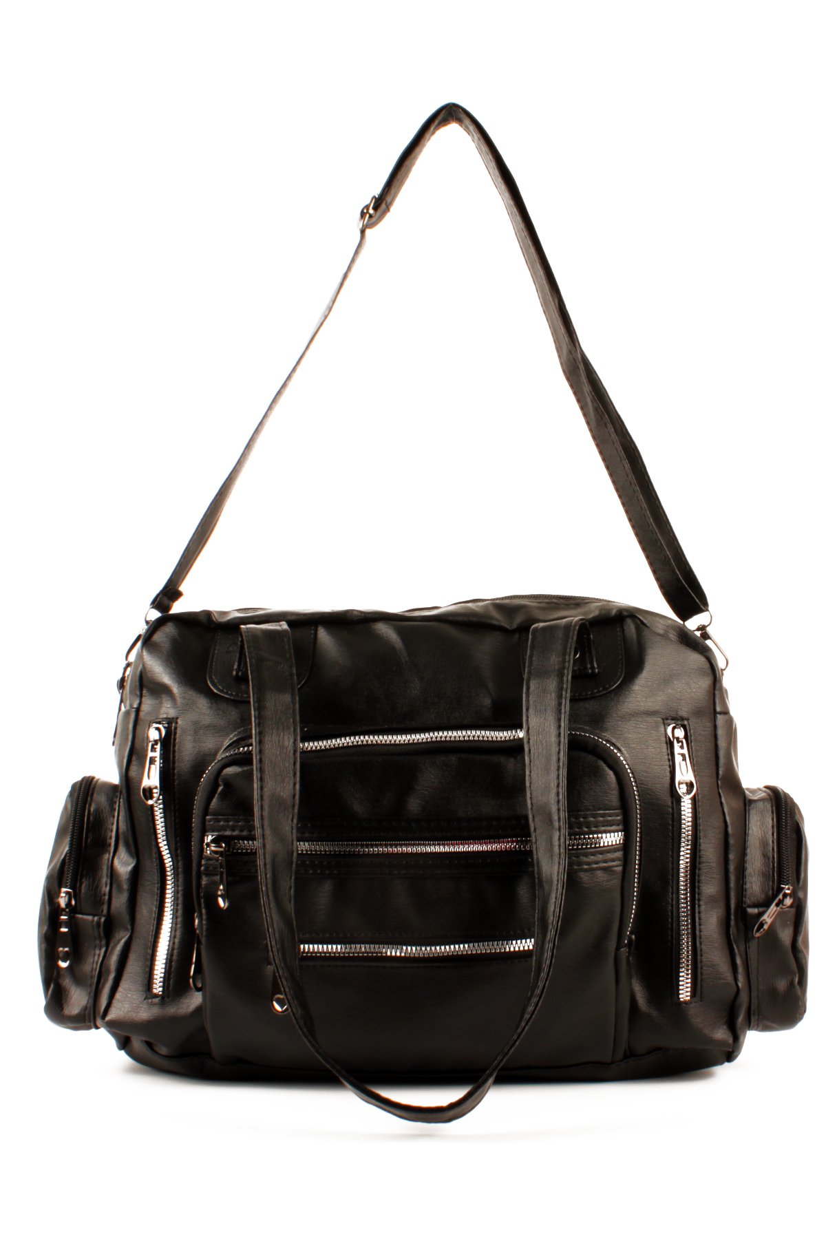 LWE1779-SyhTalhaLuwwe Bag'sKadın Çok Çepli İki Ana Bölmeli Anne Tarz Yıkama Deri Salaş El ve Omuz Çantası (1779)