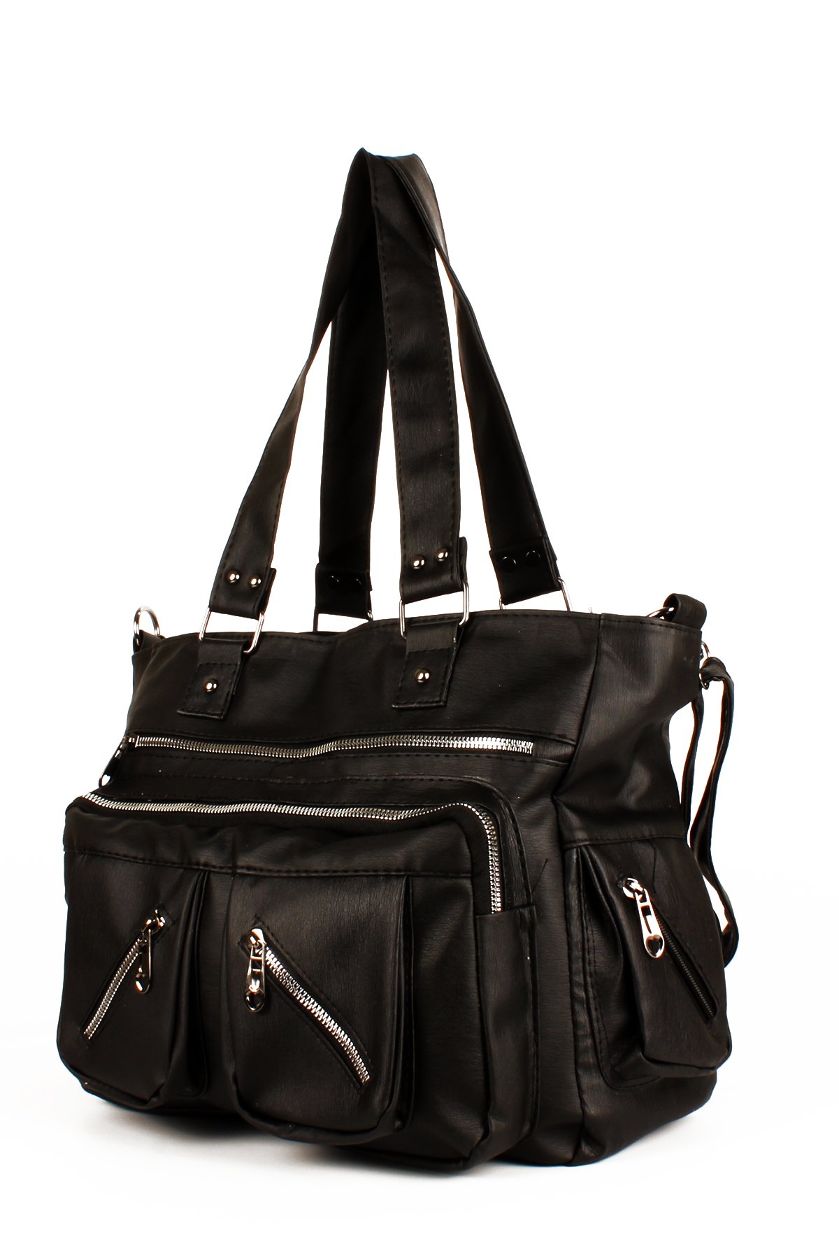 LWE1751-SyhTalhaLuwwe Bag'sKadın Çok Çepli İki Bölmeli Anne Tarz Yıkama Deri Salaş El ve Omuz Çantası (1751)