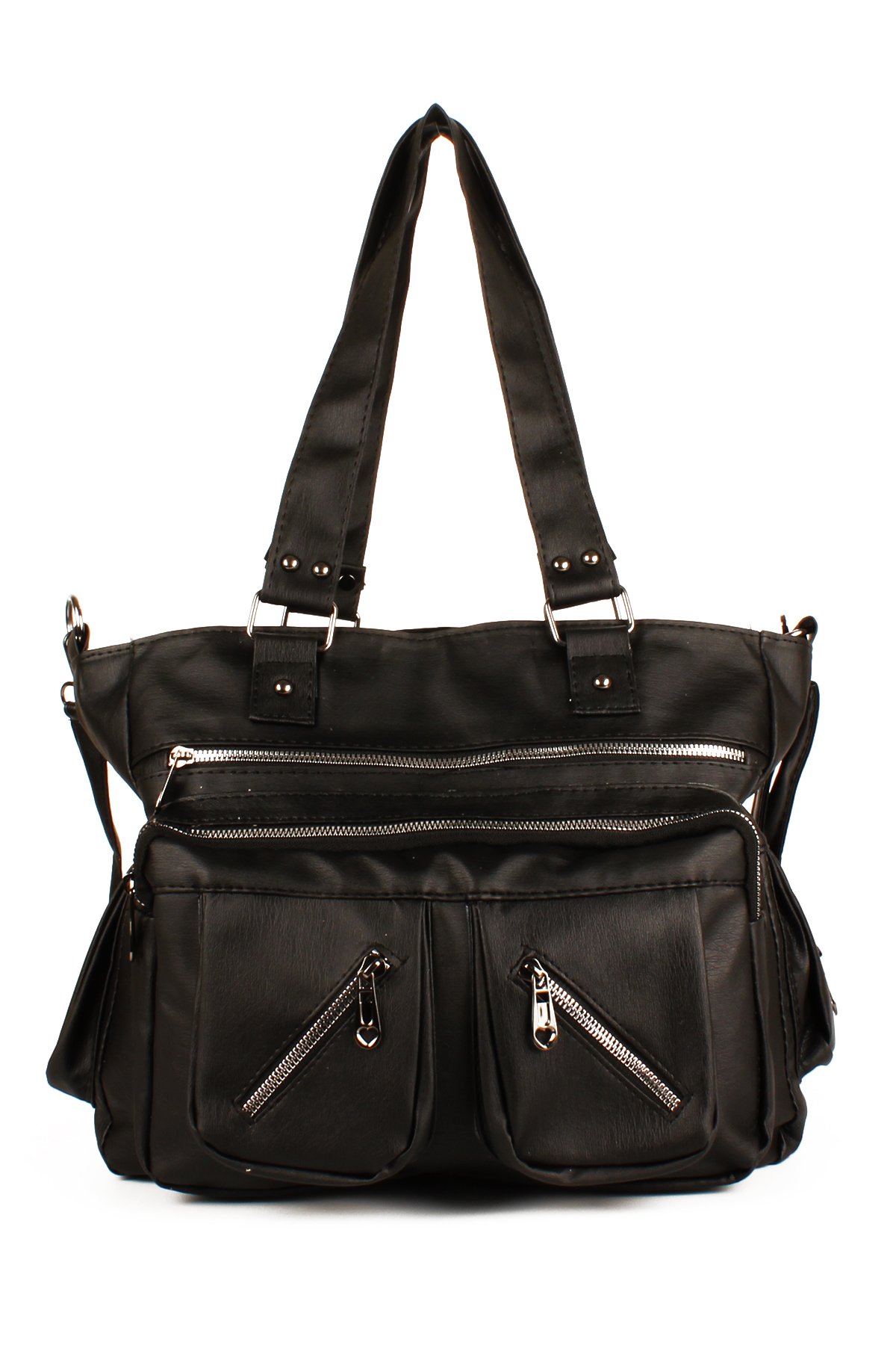 LWE1751-SyhTalhaLuwwe Bag'sKadın Çok Çepli İki Bölmeli Anne Tarz Yıkama Deri Salaş El ve Omuz Çantası (1751)