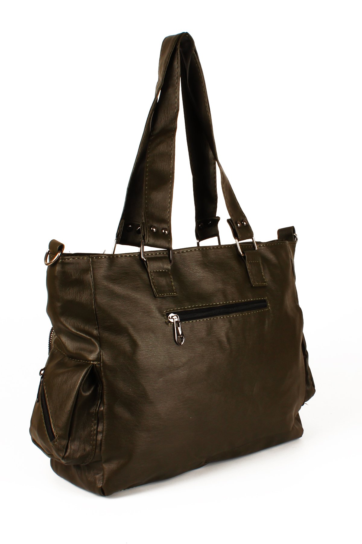 LWE1751-SyhTalhaLuwwe Bag'sKadın Çok Çepli İki Bölmeli Anne Tarz Yıkama Deri Salaş El ve Omuz Çantası (1751)