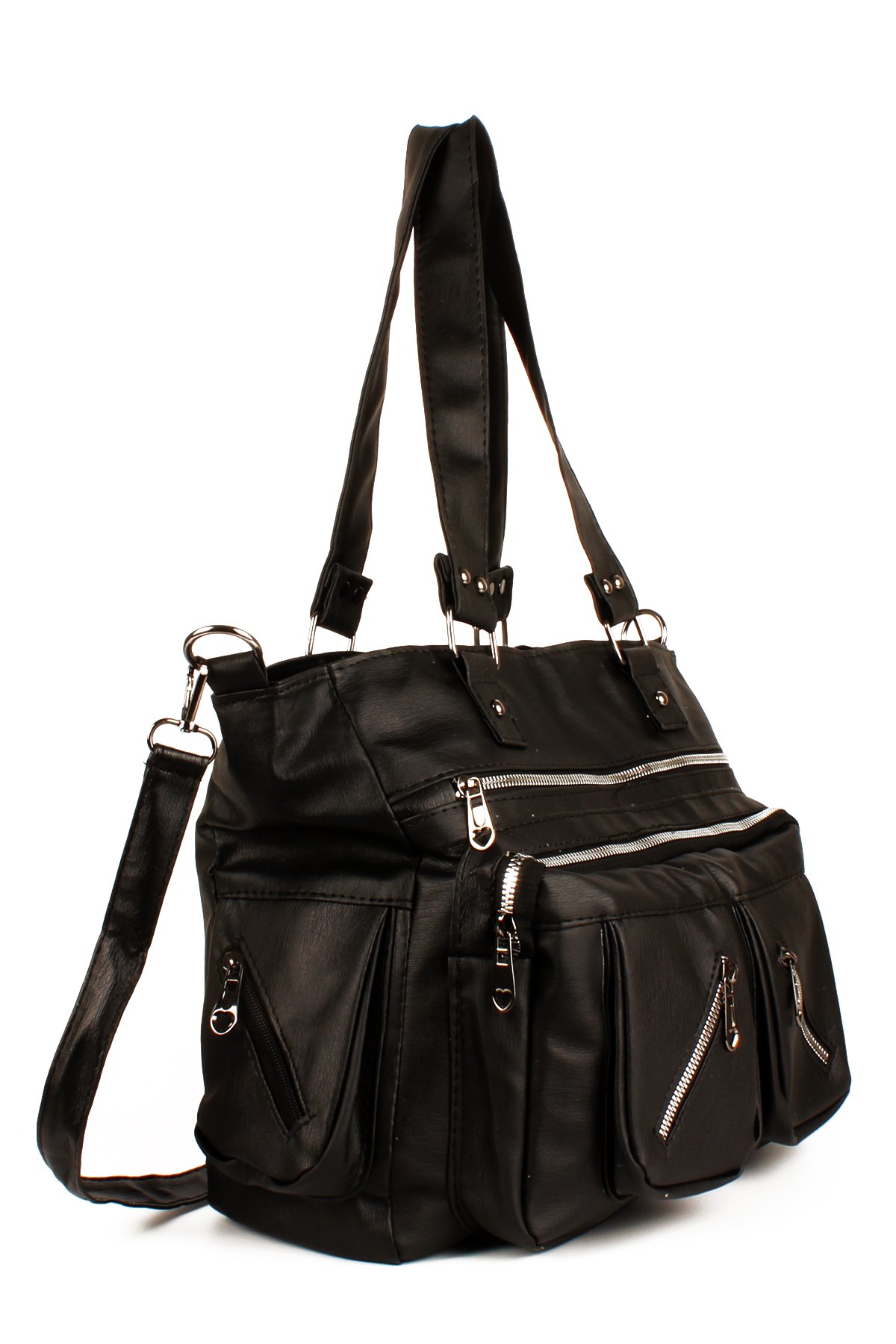 LWE1751-SyhTalhaLuwwe Bag'sKadın Çok Çepli İki Bölmeli Anne Tarz Yıkama Deri Salaş El ve Omuz Çantası (1751)