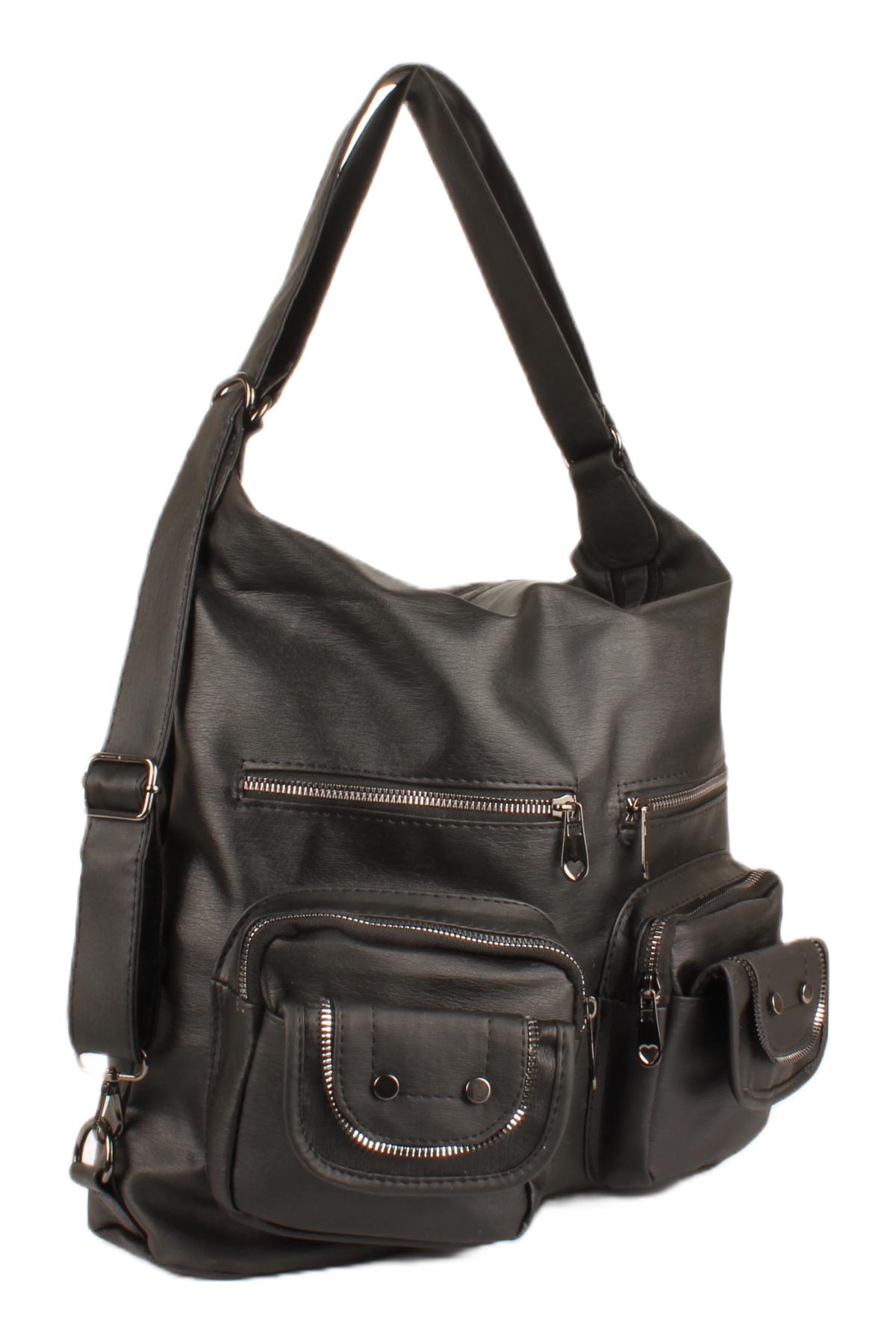 LWE1746-SyhTalhaLuwwe Bag'sKadın Çok Çepli İki Bölmeli Yıkama Deri Çift Fonksiyonlu Salaş Günlük-Okul Omuz & Sırt Çantası  (1746)