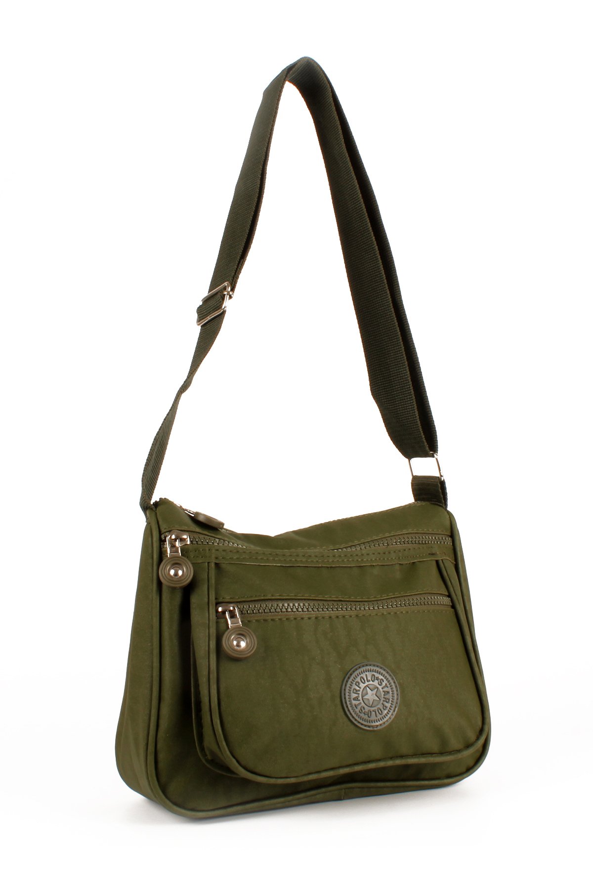 LWE10730-SyhTalhaLuwwe Bag'sKadın Çok Cepli Krinkle Kumaş Postacı Tarz Omuz Çapraz Çanta (10730)