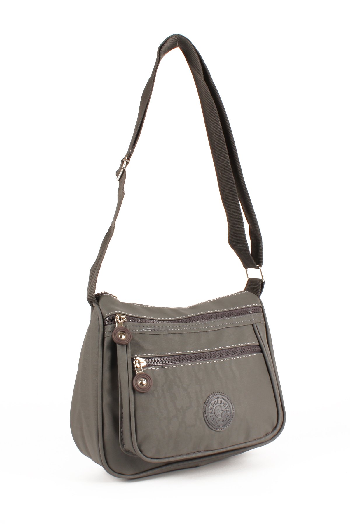 LWE10730-SyhTalhaLuwwe Bag'sKadın Çok Cepli Krinkle Kumaş Postacı Tarz Omuz Çapraz Çanta (10730)