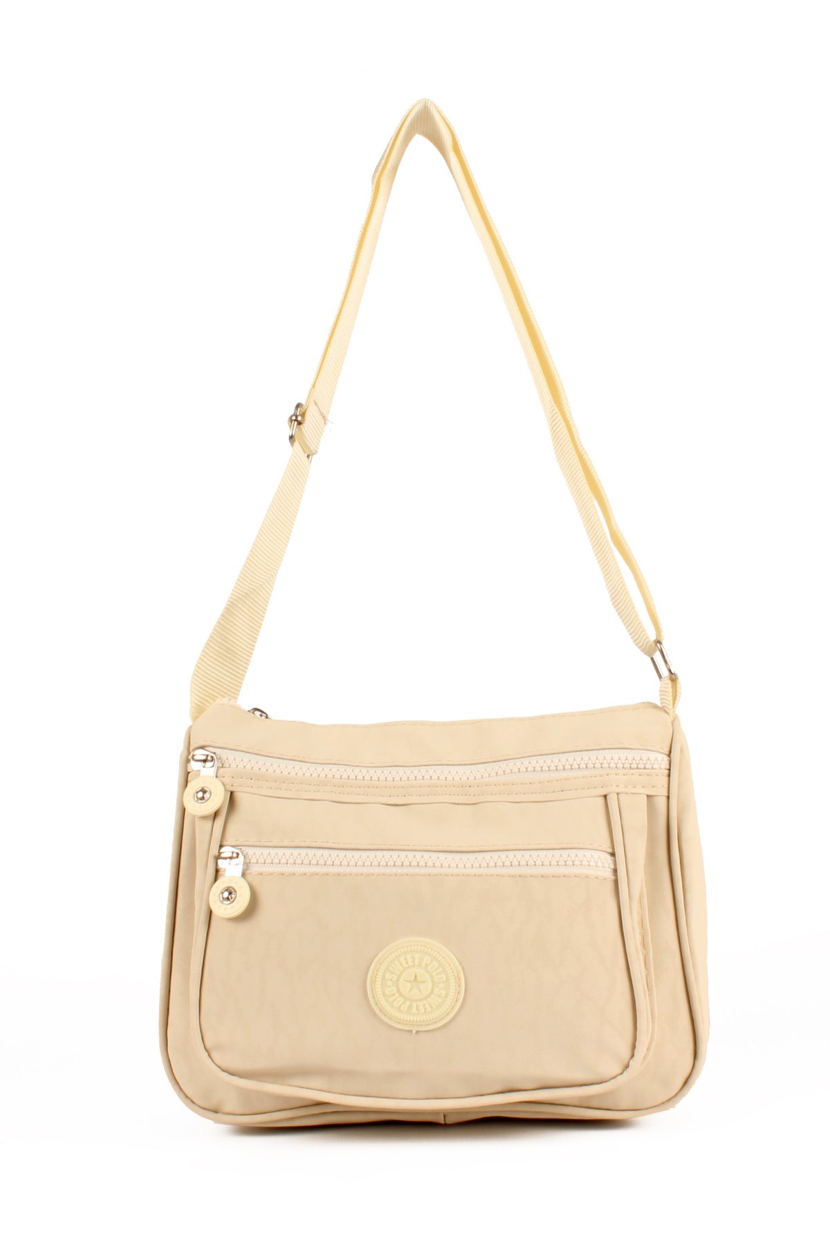 LWE10730-SyhTalhaLuwwe Bag'sKadın Çok Cepli Krinkle Kumaş Postacı Tarz Omuz Çapraz Çanta (10730)