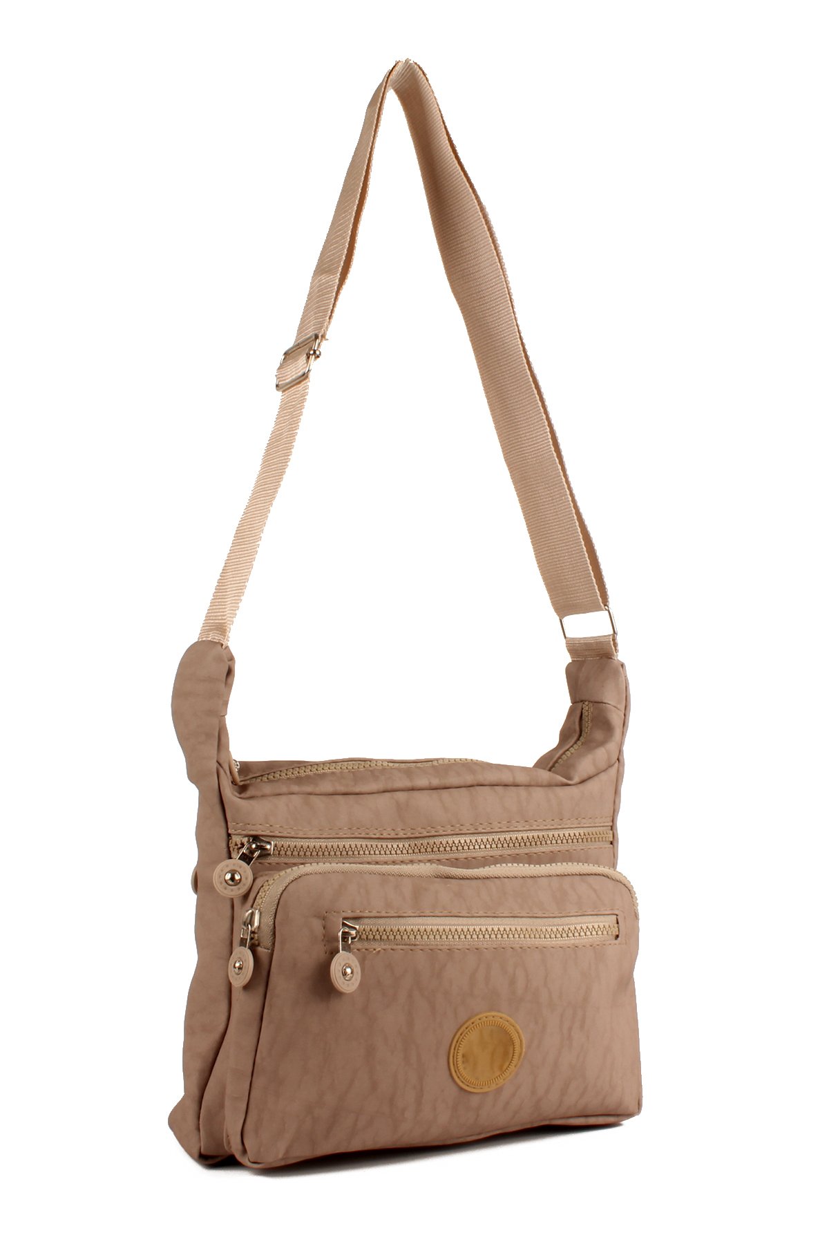 LWE10678-SyhTalhaLuwwe Bag'sKadın Çok Cepli Yıkanmış Krinkle Kumaş Postacı Tarz Omuz Çapraz Çanta (10678)