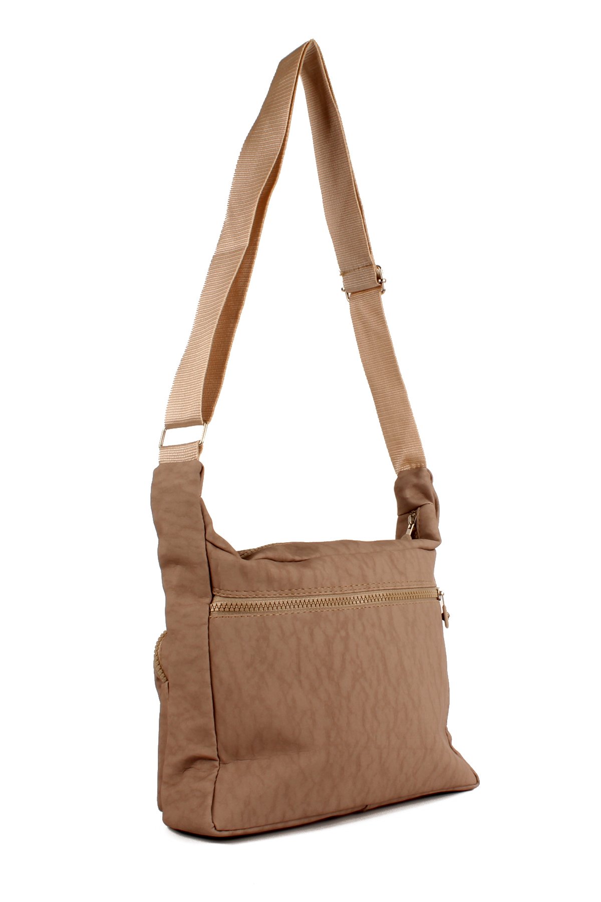 LWE10678-SyhTalhaLuwwe Bag'sKadın Çok Cepli Yıkanmış Krinkle Kumaş Postacı Tarz Omuz Çapraz Çanta (10678)