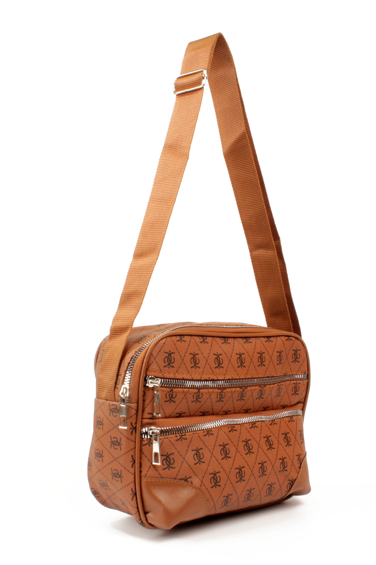 LWE20788-SyhTalhaLuwwe Bag'sKadın Çok Gözlü Desenli Deri Spor Kolon Askılı Yazı Detaylı Omuz&Çapraz Çanta (20788)