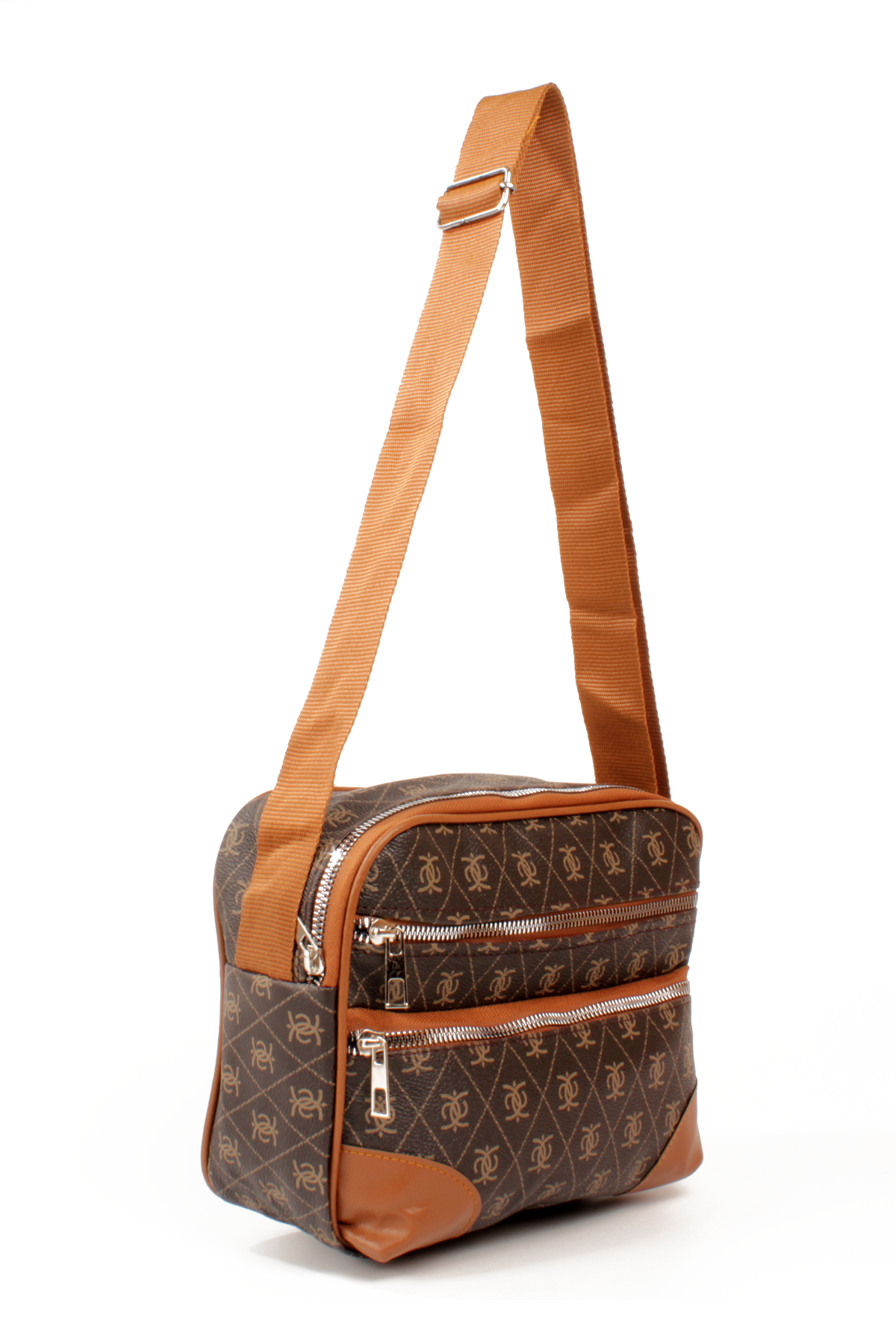 LWE20788-SyhTalhaLuwwe Bag'sKadın Çok Gözlü Desenli Deri Spor Kolon Askılı Yazı Detaylı Omuz&Çapraz Çanta (20788)