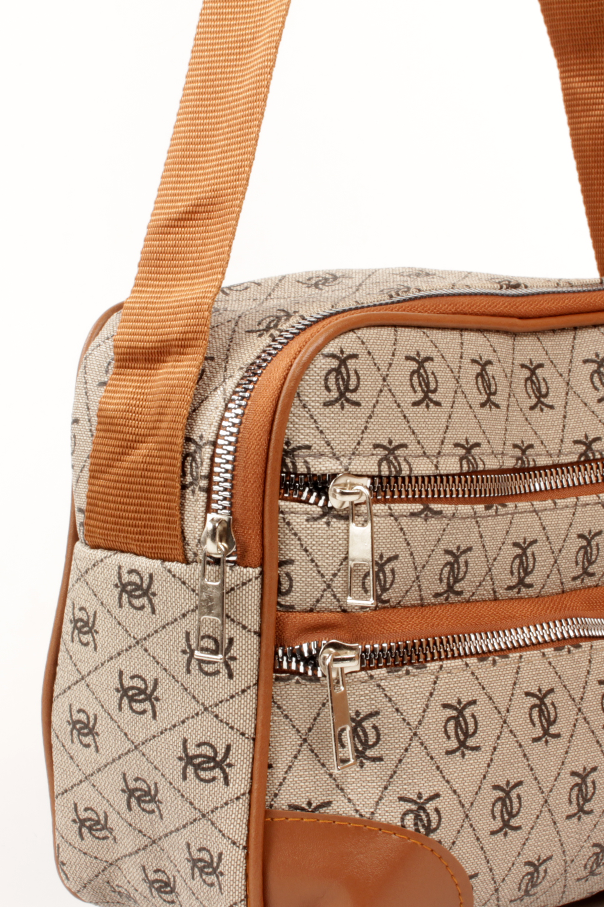 LWE20788-SyhTalhaLuwwe Bag'sKadın Çok Gözlü Desenli Deri Spor Kolon Askılı Yazı Detaylı Omuz&Çapraz Çanta (20788)