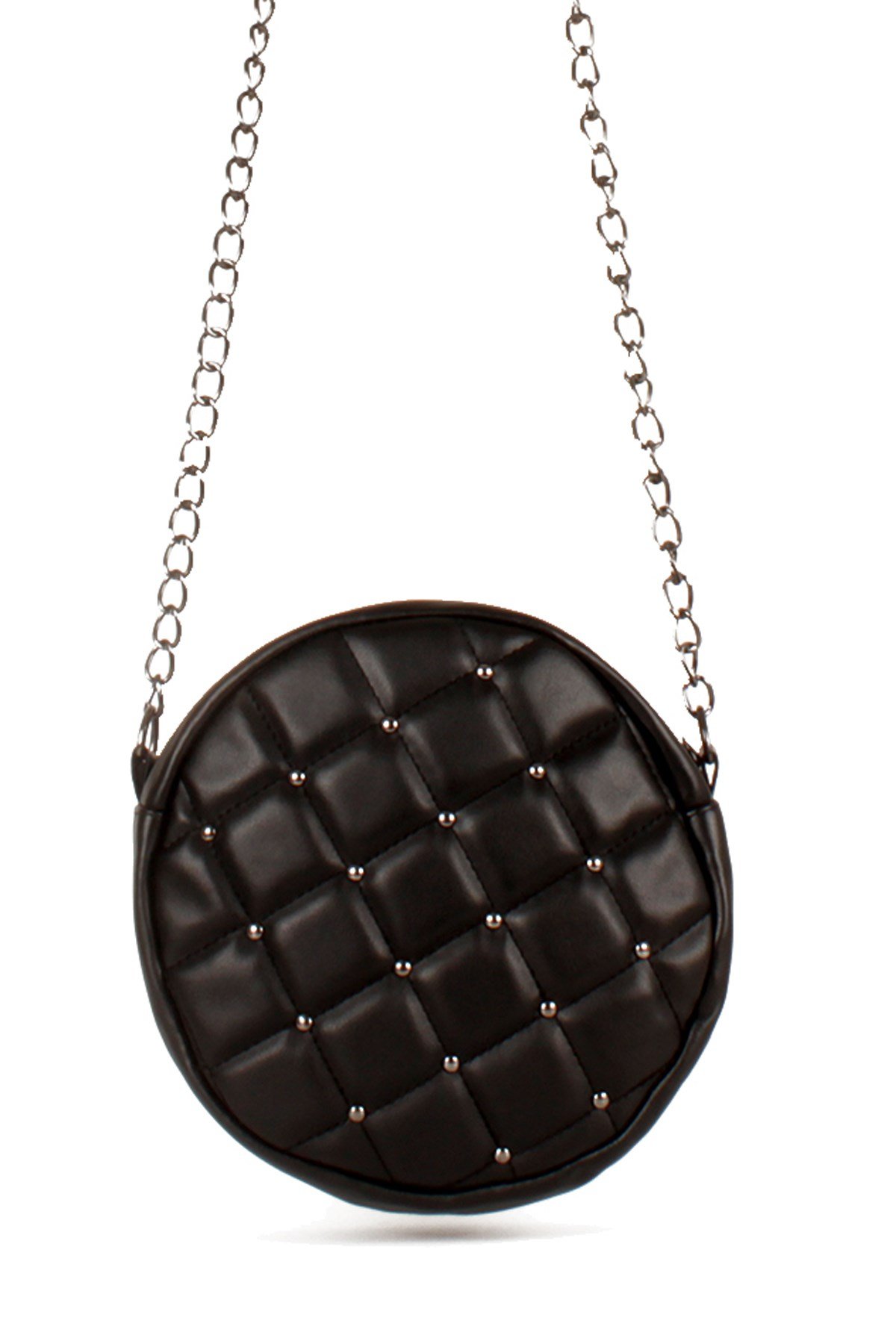 LWE20487-STalhaLuwwe Bag'sKadın Davul Model Kapitone Puantiye İşlemeli Omuz Çantası (20487)