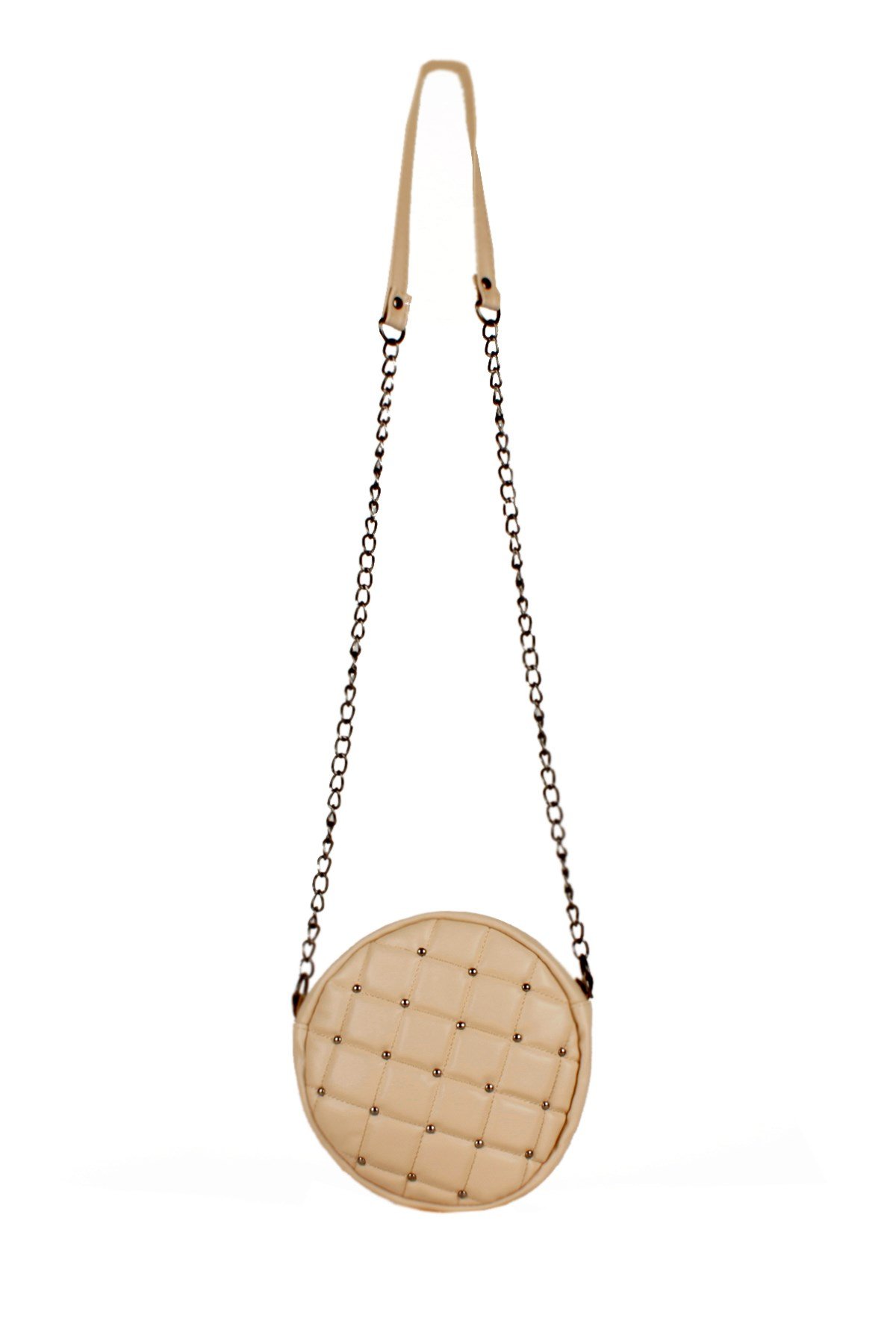 LWE20487-STalhaLuwwe Bag'sKadın Davul Model Kapitone Puantiye İşlemeli Omuz Çantası (20487)