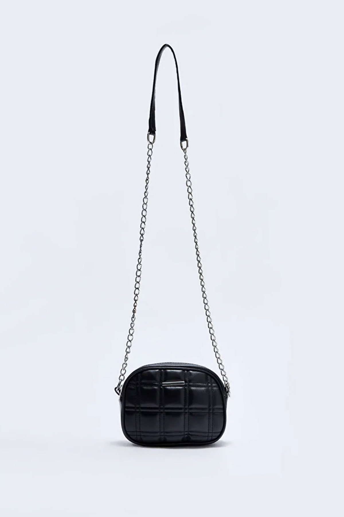 LWE10673-SyhTalhaLuwwe Bag'sKadın Deri Görünümlü Kapitoneli Zincir Detay Askılı Çapraz-Omuz Çantası (10673)