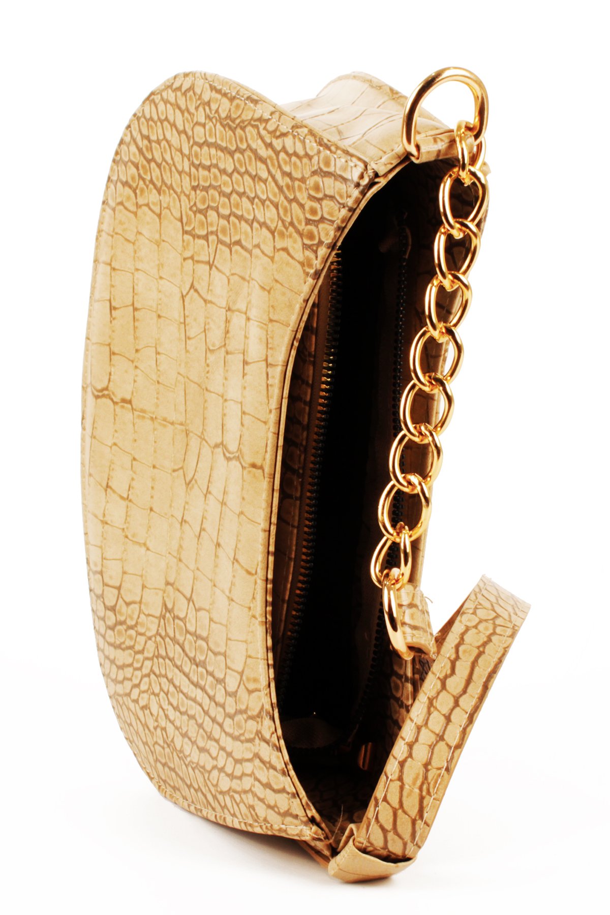 LWE10774-SyhTalhaLuwwe Bag'sKadın Deri Görünümlü Yarı Zincir Askılı Omuz ve Baget Çanta (10774)