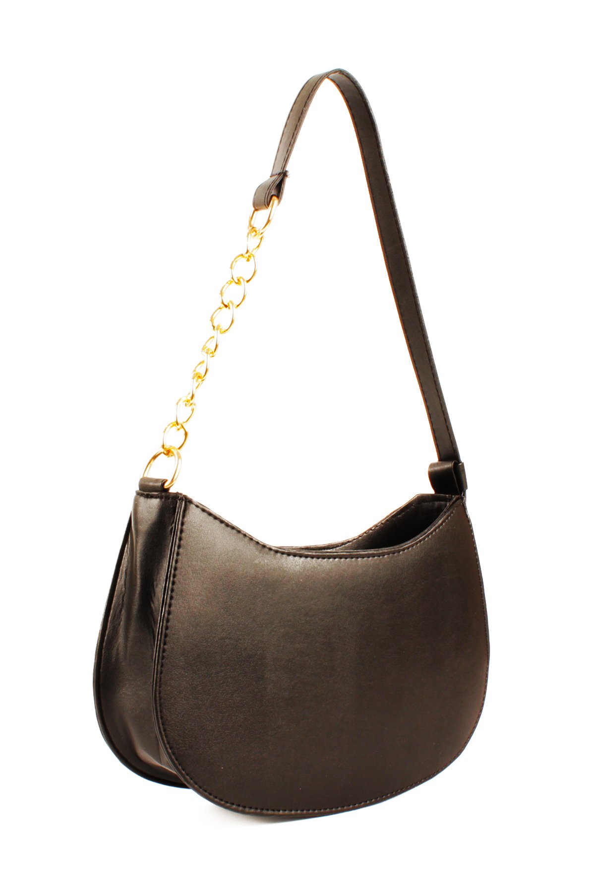 LWE10774-SyhTalhaLuwwe Bag'sKadın Deri Görünümlü Yarı Zincir Askılı Omuz ve Baget Çanta (10774)