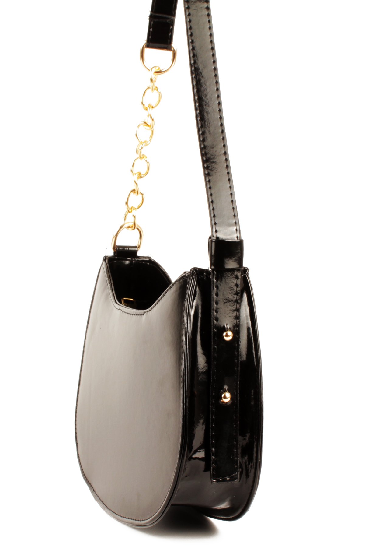 LWE10774-SyhTalhaLuwwe Bag'sKadın Deri Görünümlü Yarı Zincir Askılı Omuz ve Baget Çanta (10774)