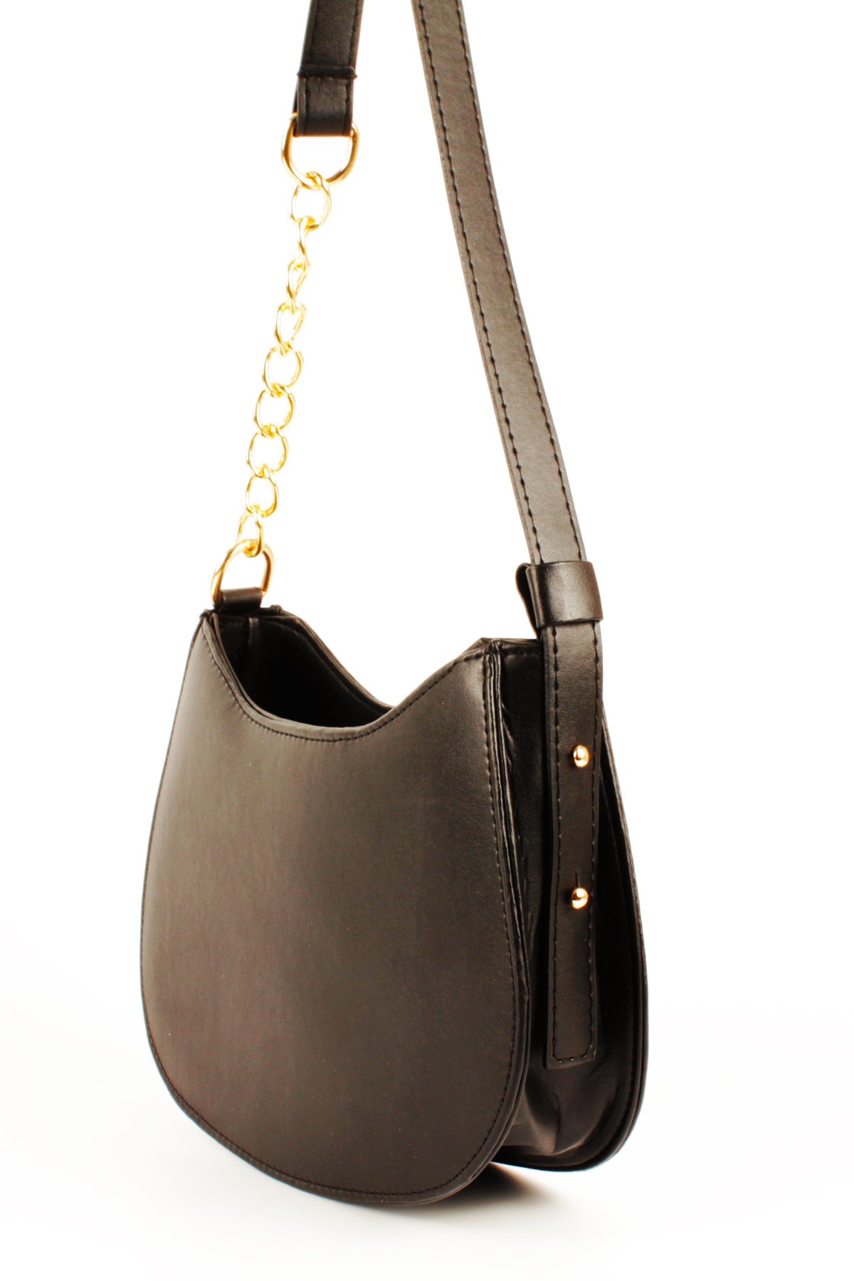 LWE10774-SyhTalhaLuwwe Bag'sKadın Deri Görünümlü Yarı Zincir Askılı Omuz ve Baget Çanta (10774)