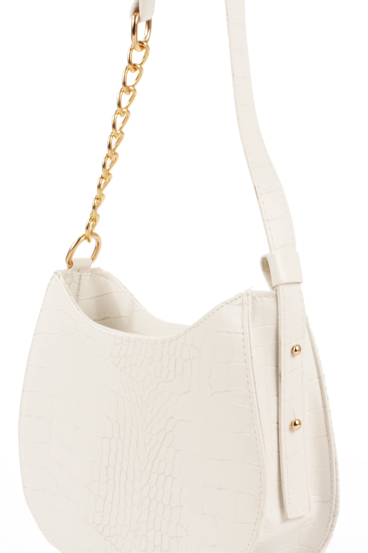 LWE10774-SyhTalhaLuwwe Bag'sKadın Deri Görünümlü Yarı Zincir Askılı Omuz ve Baget Çanta (10774)