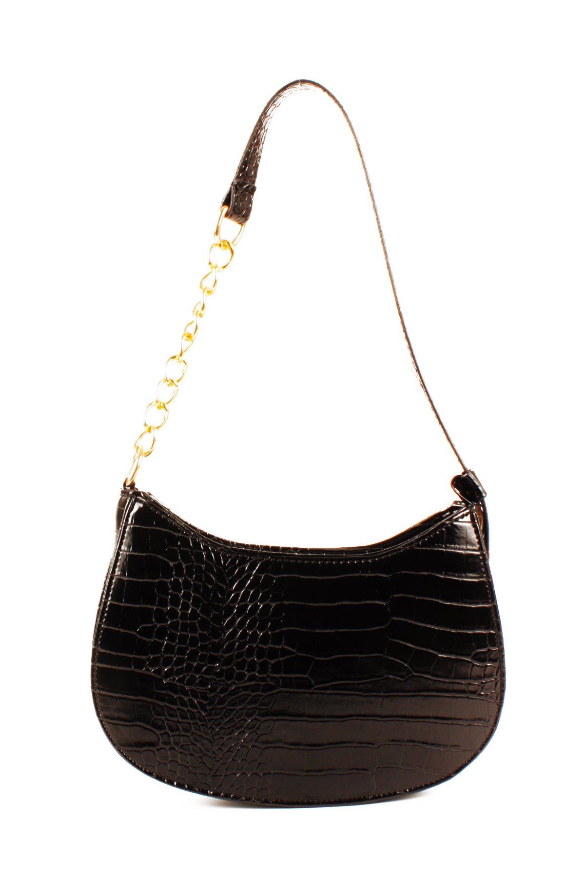 LWE10774-SyhTalhaLuwwe Bag'sKadın Deri Görünümlü Yarı Zincir Askılı Omuz ve Baget Çanta (10774)