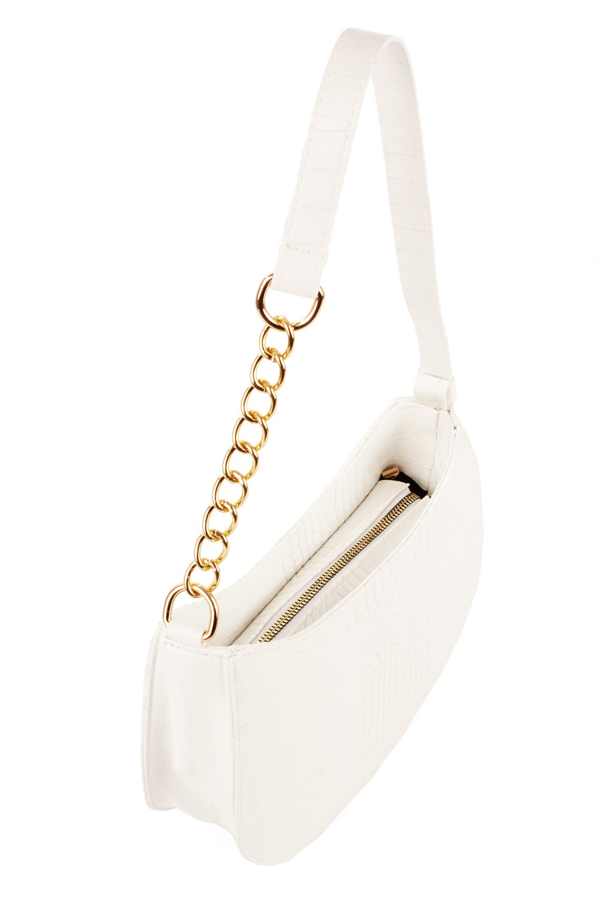 LWE10774-SyhTalhaLuwwe Bag'sKadın Deri Görünümlü Yarı Zincir Askılı Omuz ve Baget Çanta (10774)