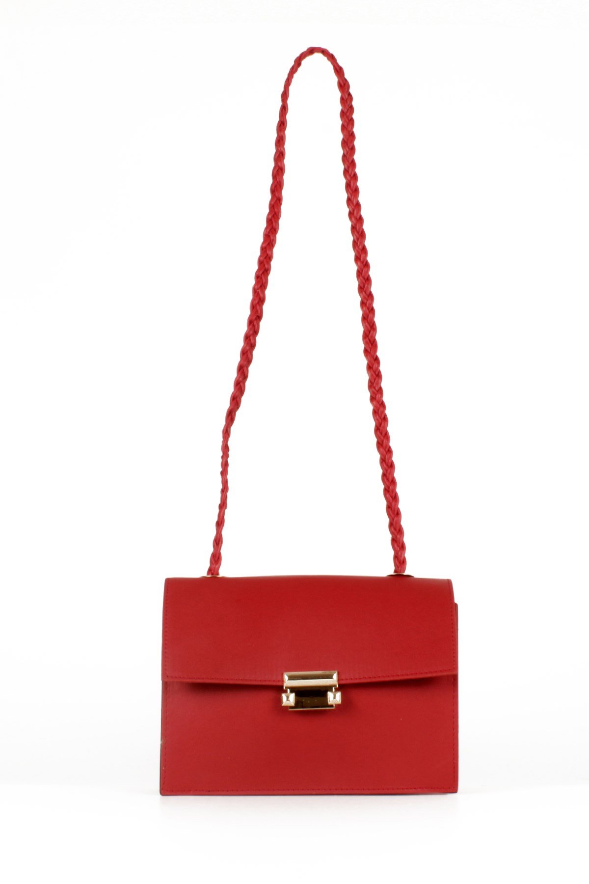 LWE20508-STalhaLuwwe Bag'sKadın Deri Örgülü Askı Omuz Çantası (20508)